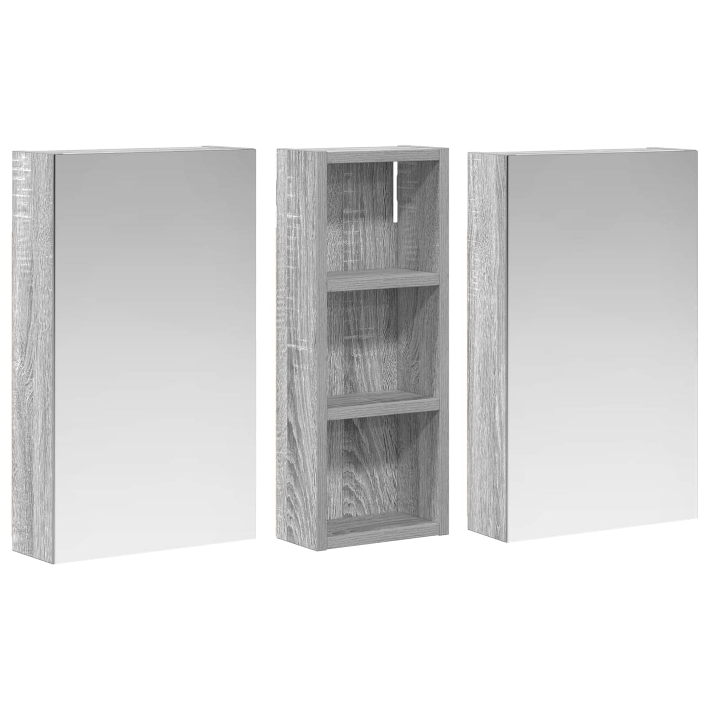 Ensemble de meubles de salle de bain 3 pièces 80 cm Sonoma gris | Maison Vasque