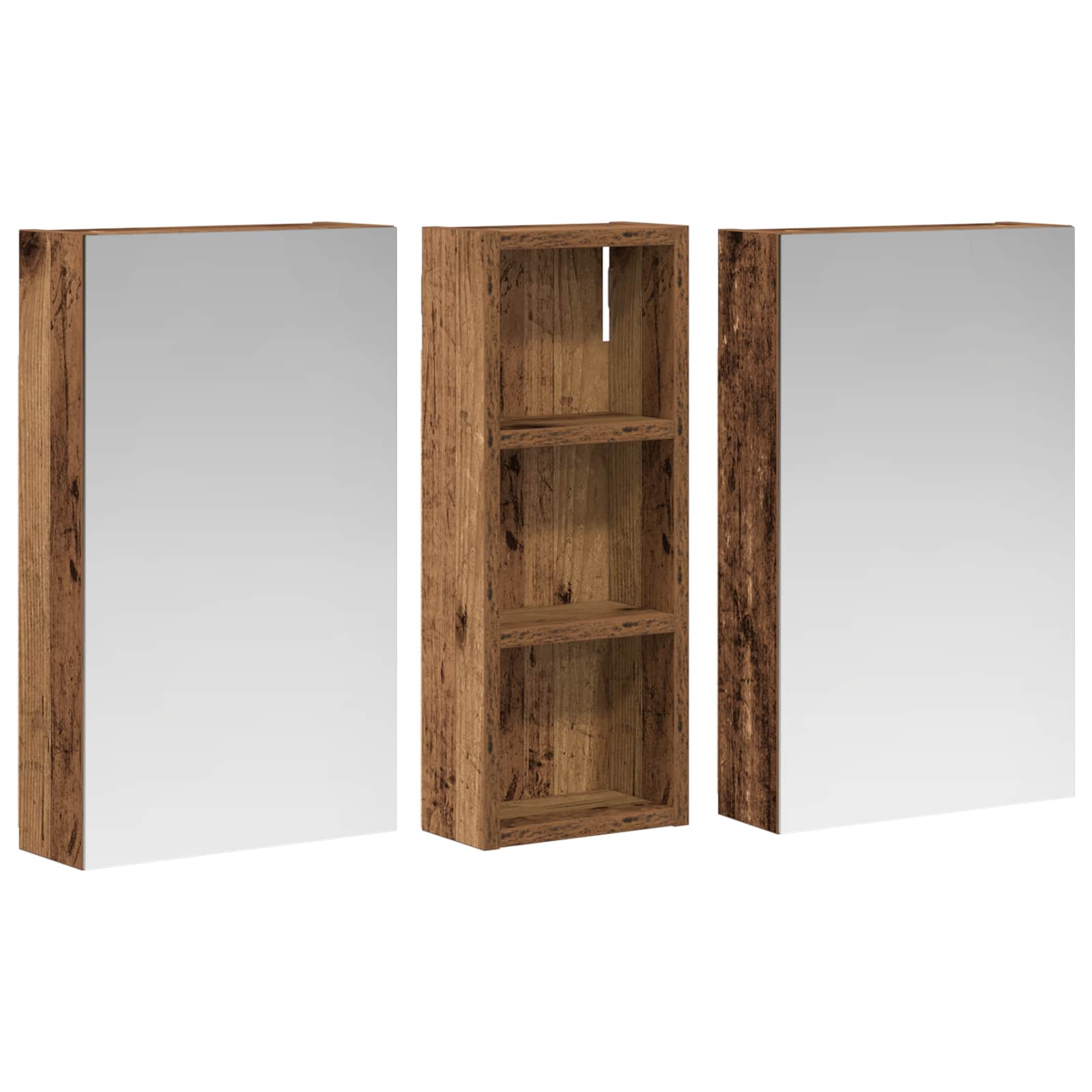 Ensemble de meubles de salle de bain 3 pièces 80 cm Bois ancien | Maison Vasque