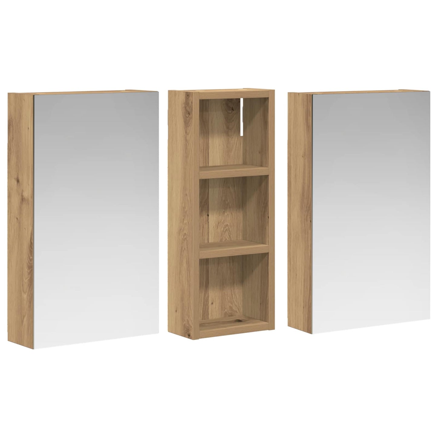 Ensemble de meubles de salle de bain 3 pièces 80 cm chêne artisanal | Maison Vasque