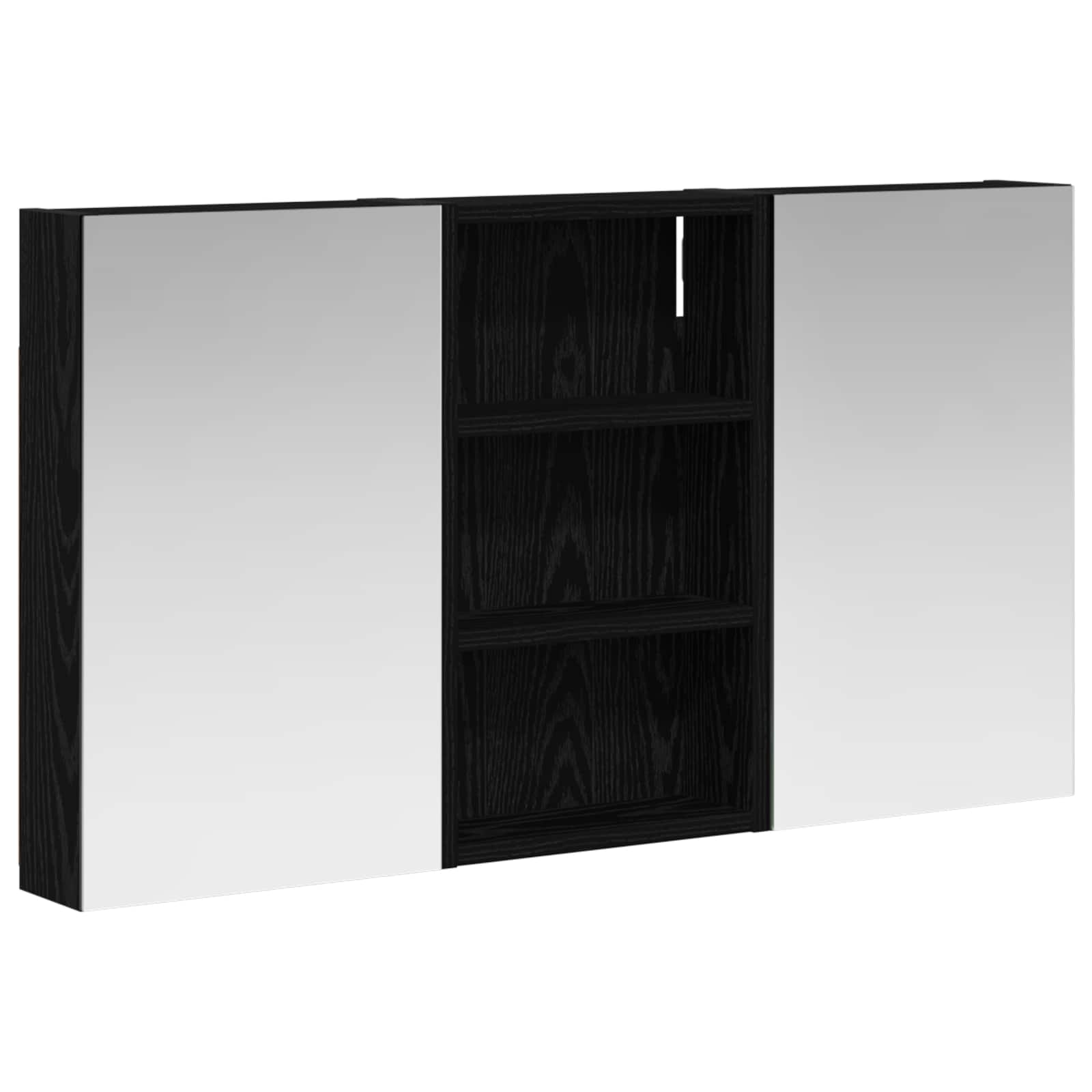 Ensemble de meubles de salle de bain 3 pièces 90 cm Chêne noir | Maison Vasque