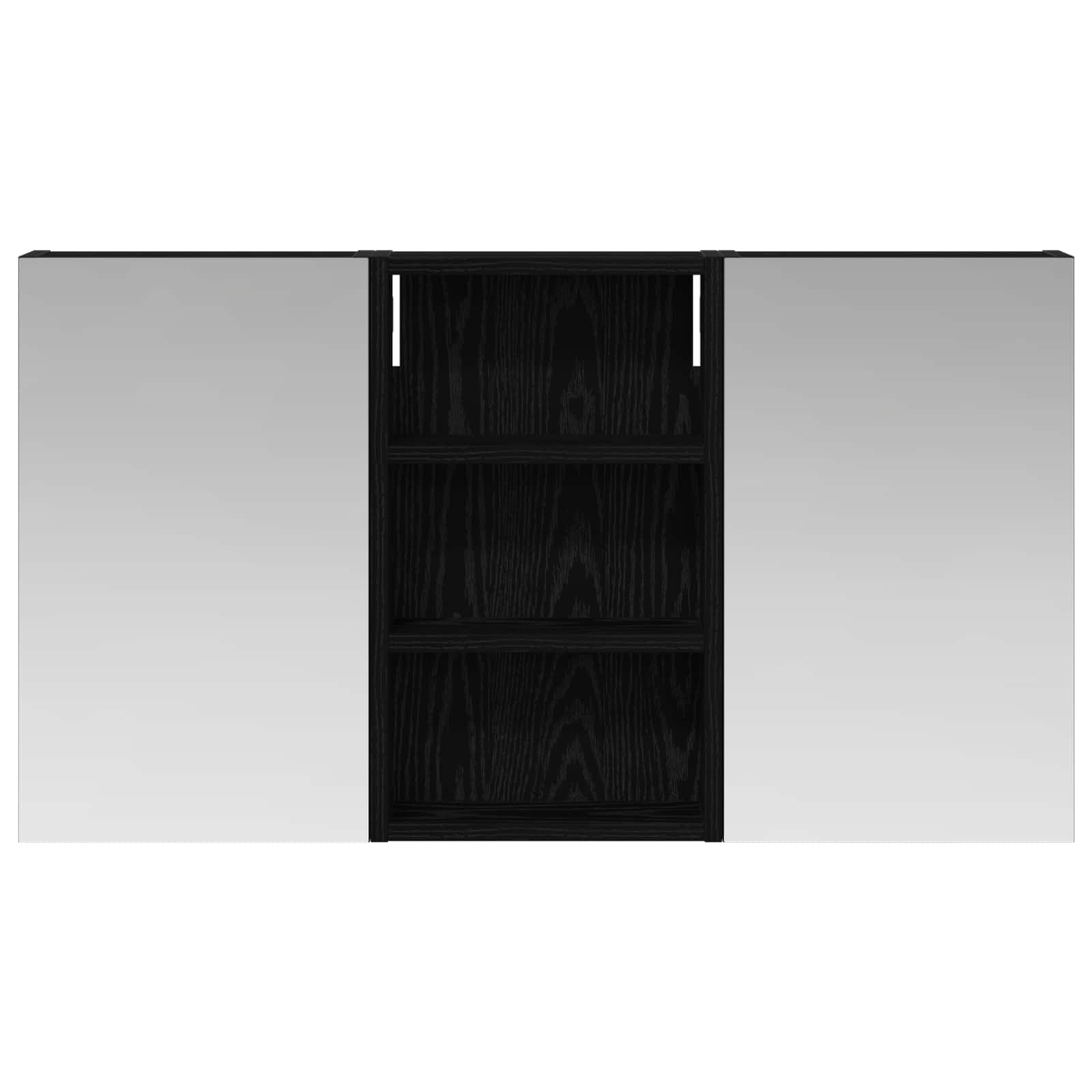 Ensemble de meubles de salle de bain 3 pièces 90 cm Chêne noir | Maison Vasque
