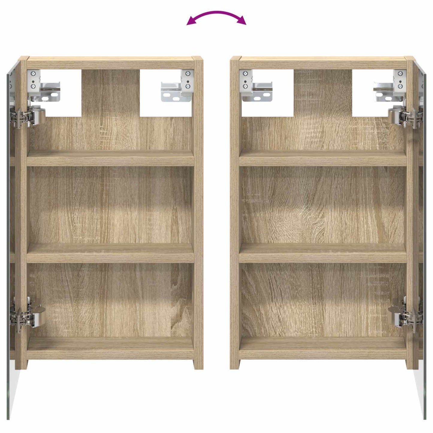Ensemble de meubles de salle de bain 3 pièces 90 cm Chêne sonoma | Maison Vasque