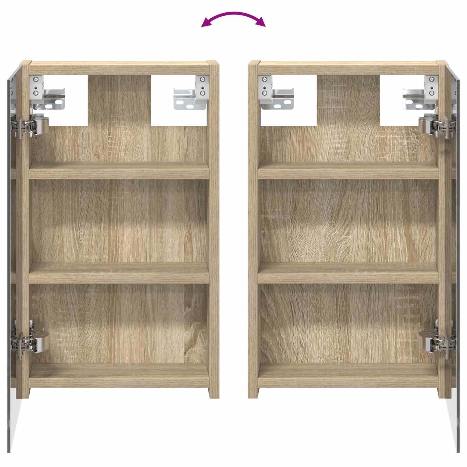 Ensemble de meubles de salle de bain 3 pièces 90 cm Chêne sonoma | Maison Vasque