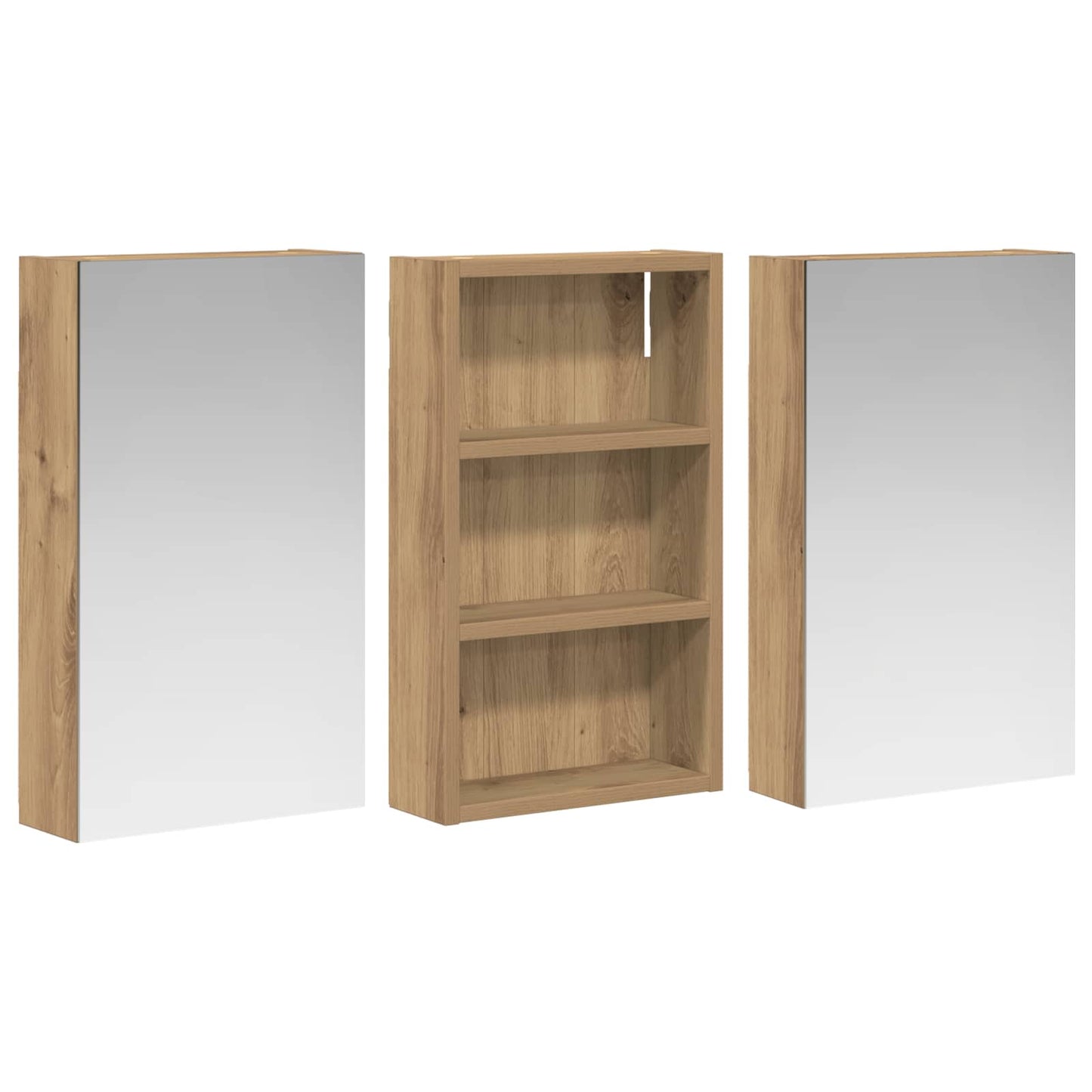 Ensemble de meubles de salle de bain 3 pièces 90 cm chêne artisanal | Maison Vasque