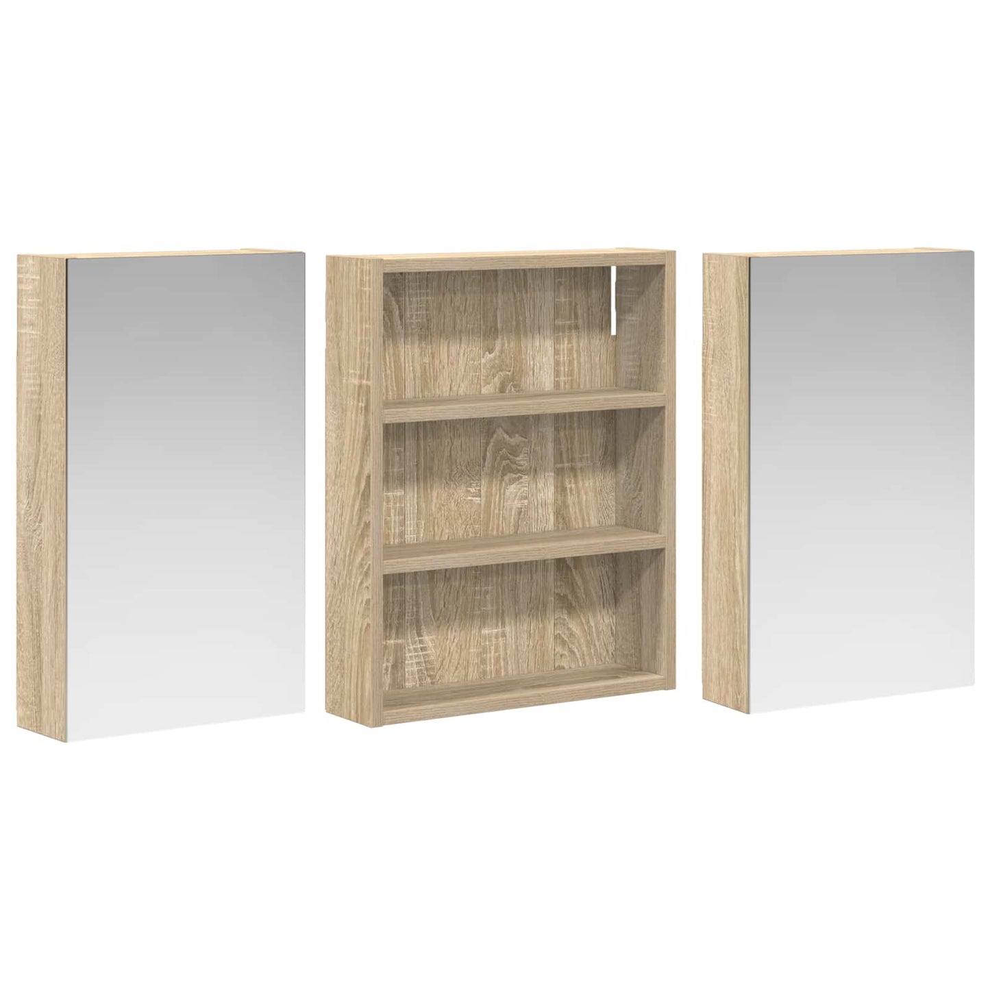 Ensemble de meubles de salle de bain 3 pièces 100 cm Chêne sonoma | Maison Vasque