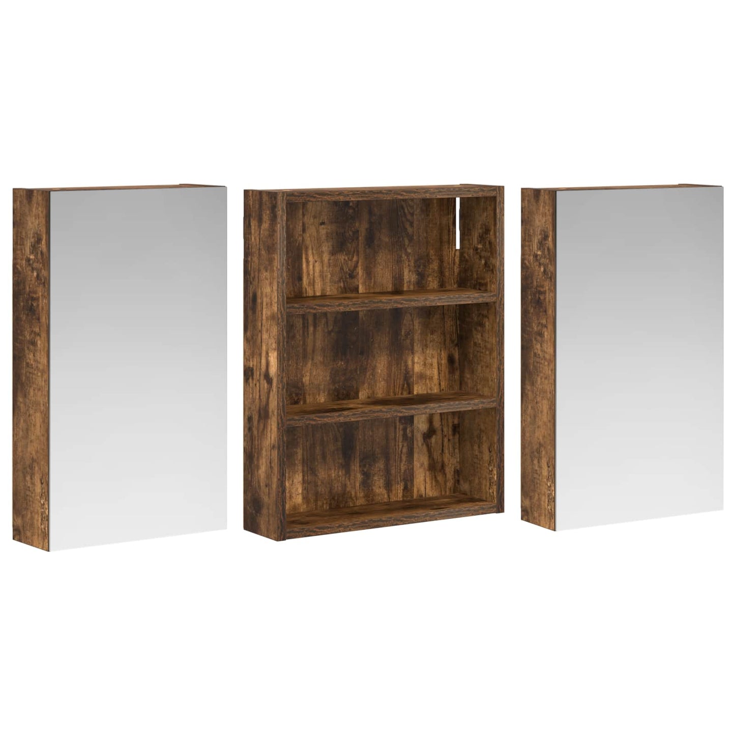 Ensemble de meubles de salle de bain 3 pièces 100 cm Chêne fumé | Maison Vasque