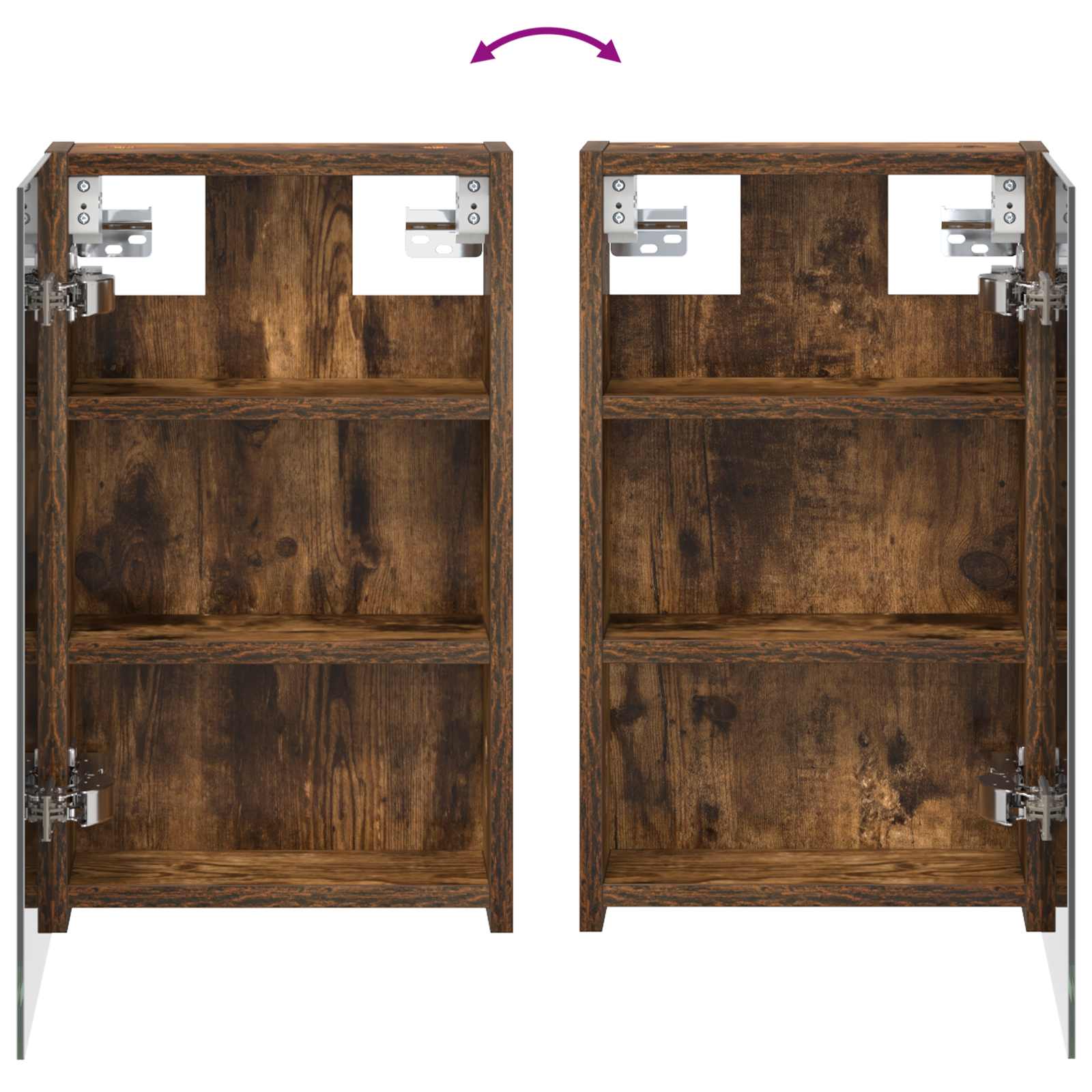 Ensemble de meubles de salle de bain 3 pièces 100 cm Chêne fumé | Maison Vasque