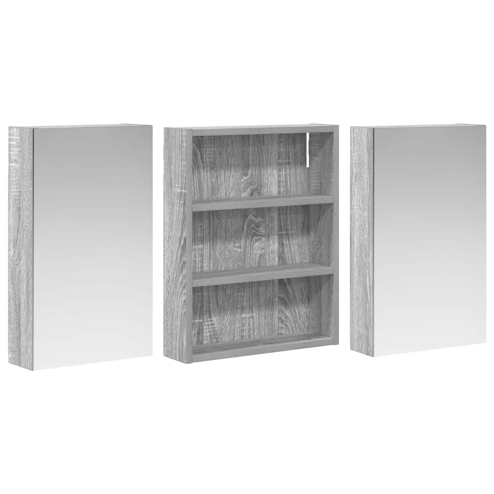 Ensemble de meubles de salle de bain 3 pièces 100 cm Sonoma gris | Maison Vasque