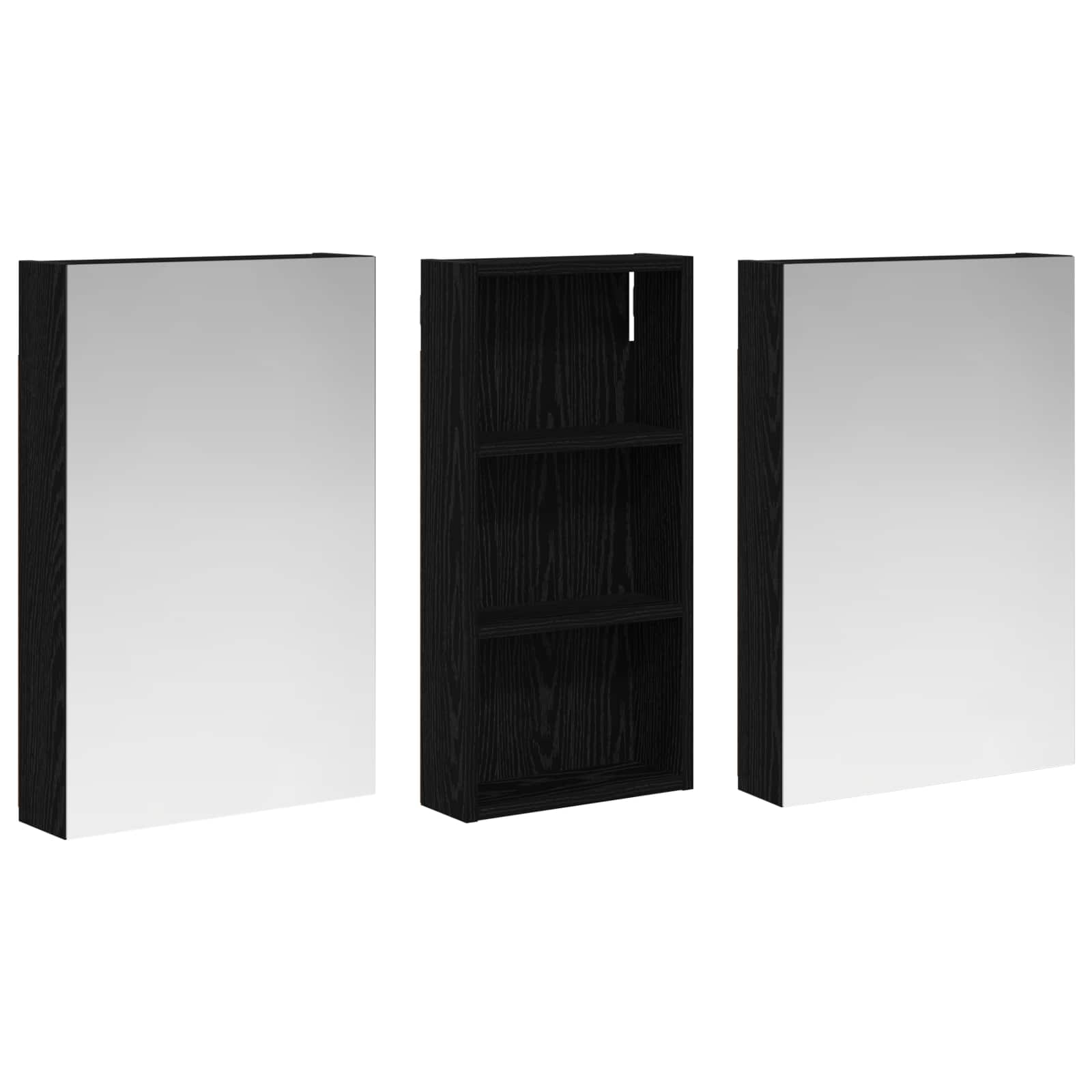 Ensemble de meubles de salle de bain 3 pièces 110 cm Chêne noir | Maison Vasque