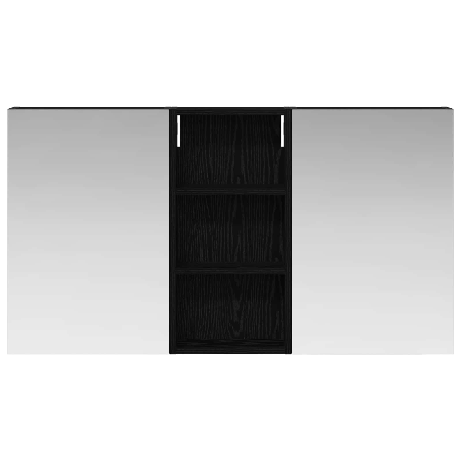 Ensemble de meubles de salle de bain 3 pièces 110 cm Chêne noir | Maison Vasque
