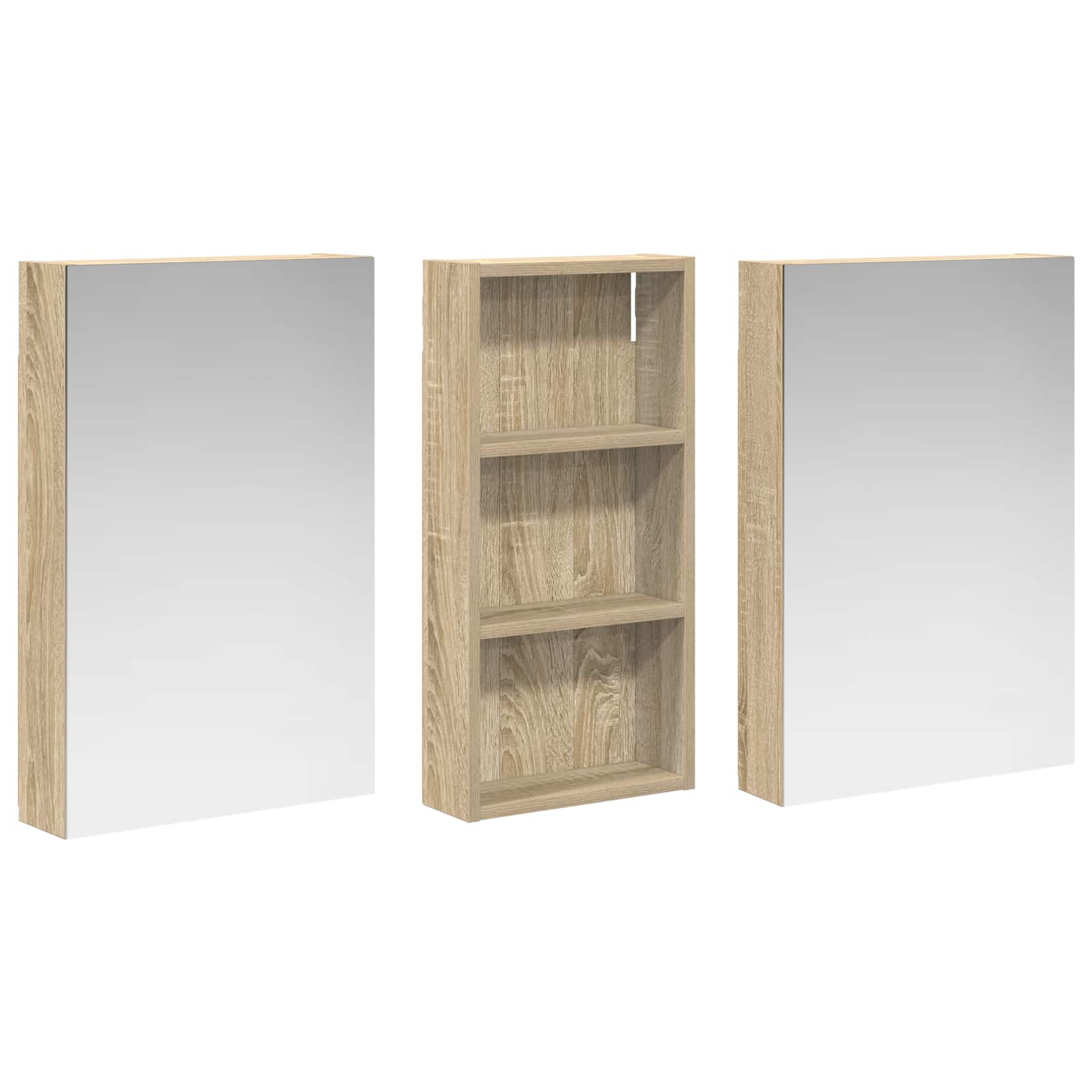 Ensemble de meubles de salle de bain 3 pièces 110 cm Chêne sonoma | Maison Vasque