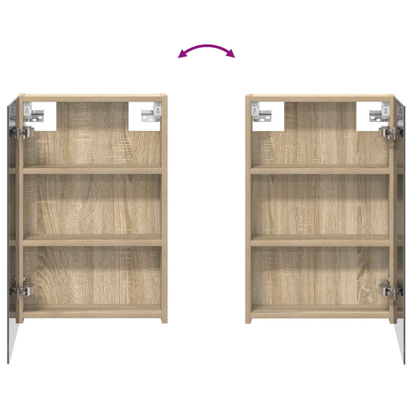 Ensemble de meubles de salle de bain 3 pièces 110 cm Chêne sonoma | Maison Vasque