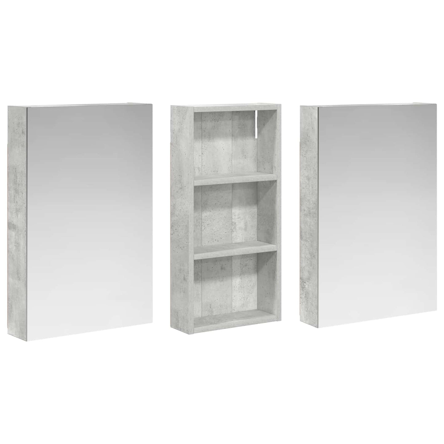 Ensemble de meubles de salle de bain 3 pièces 110 cm Gris béton | Maison Vasque