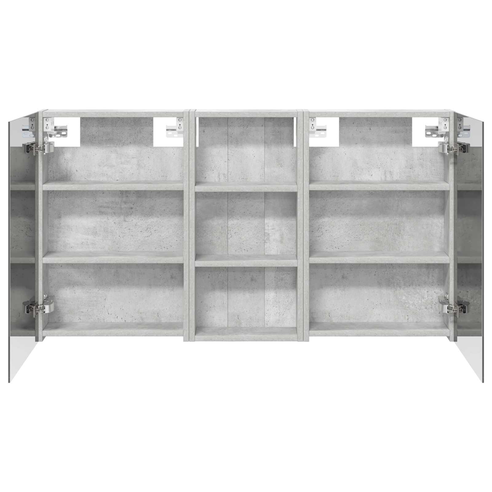 Ensemble de meubles de salle de bain 3 pièces 110 cm Gris béton | Maison Vasque