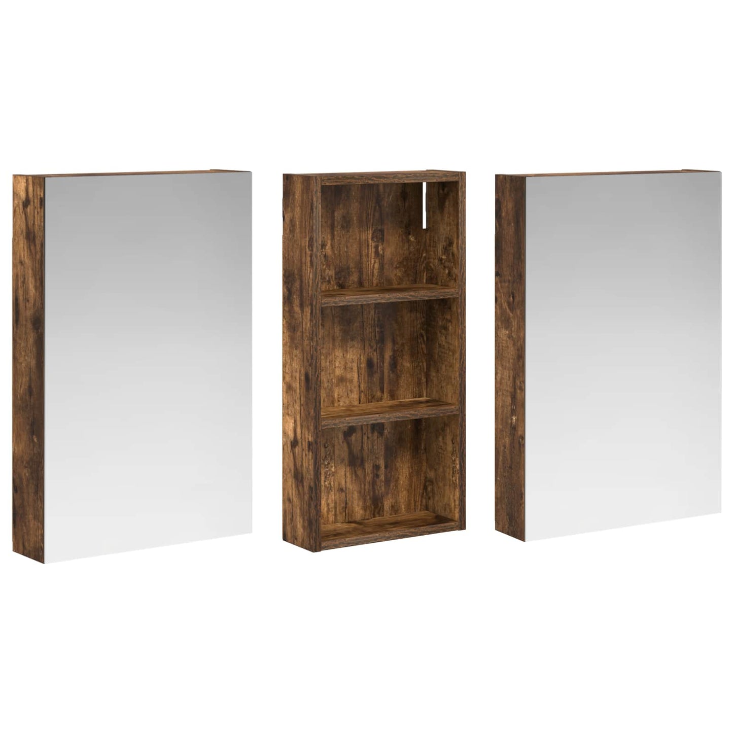 Ensemble de meubles de salle de bain 3 pièces 110 cm Chêne fumé | Maison Vasque