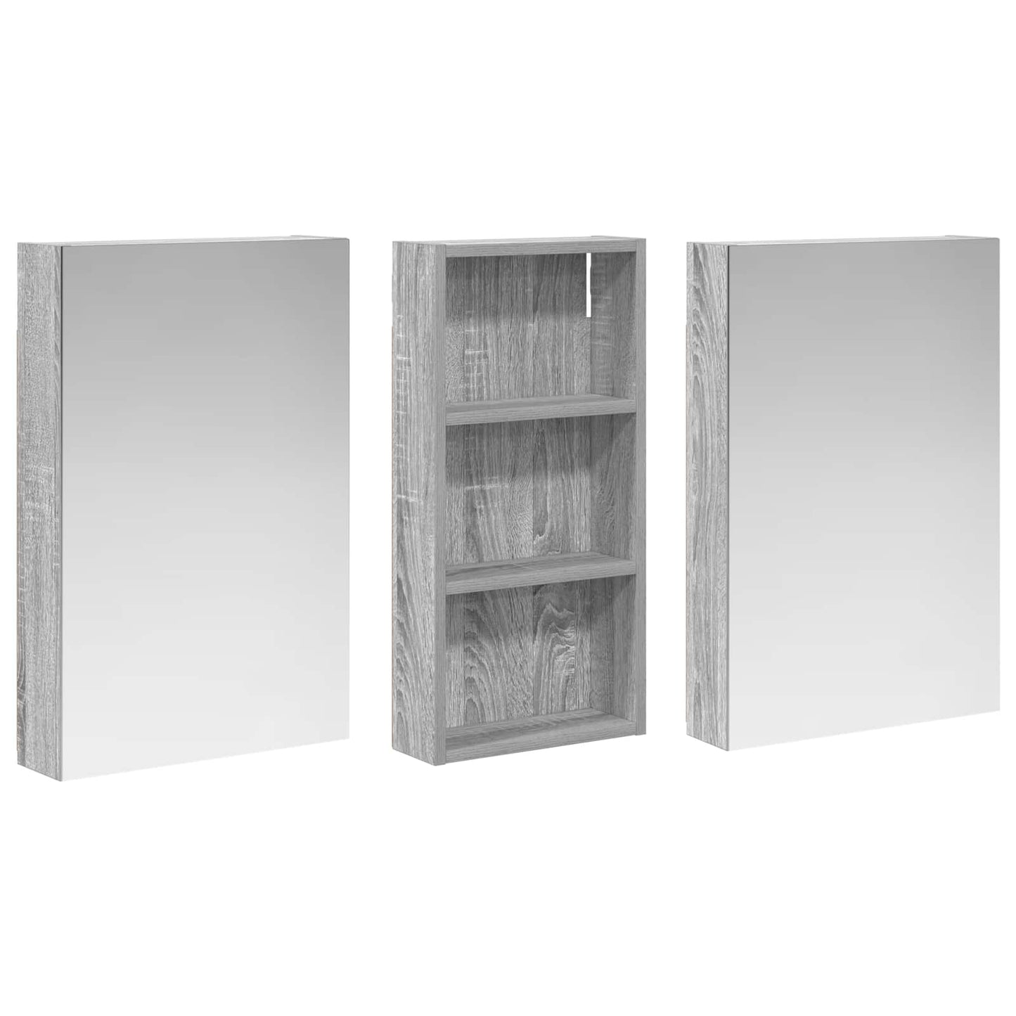 Ensemble de meubles de salle de bain 3 pièces 110 cm Sonoma gris | Maison Vasque