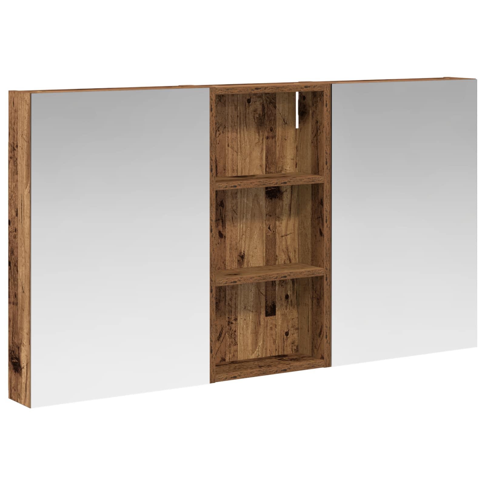 Ensemble de meubles de salle de bain 3 pièces 110 cm Bois ancien | Maison Vasque