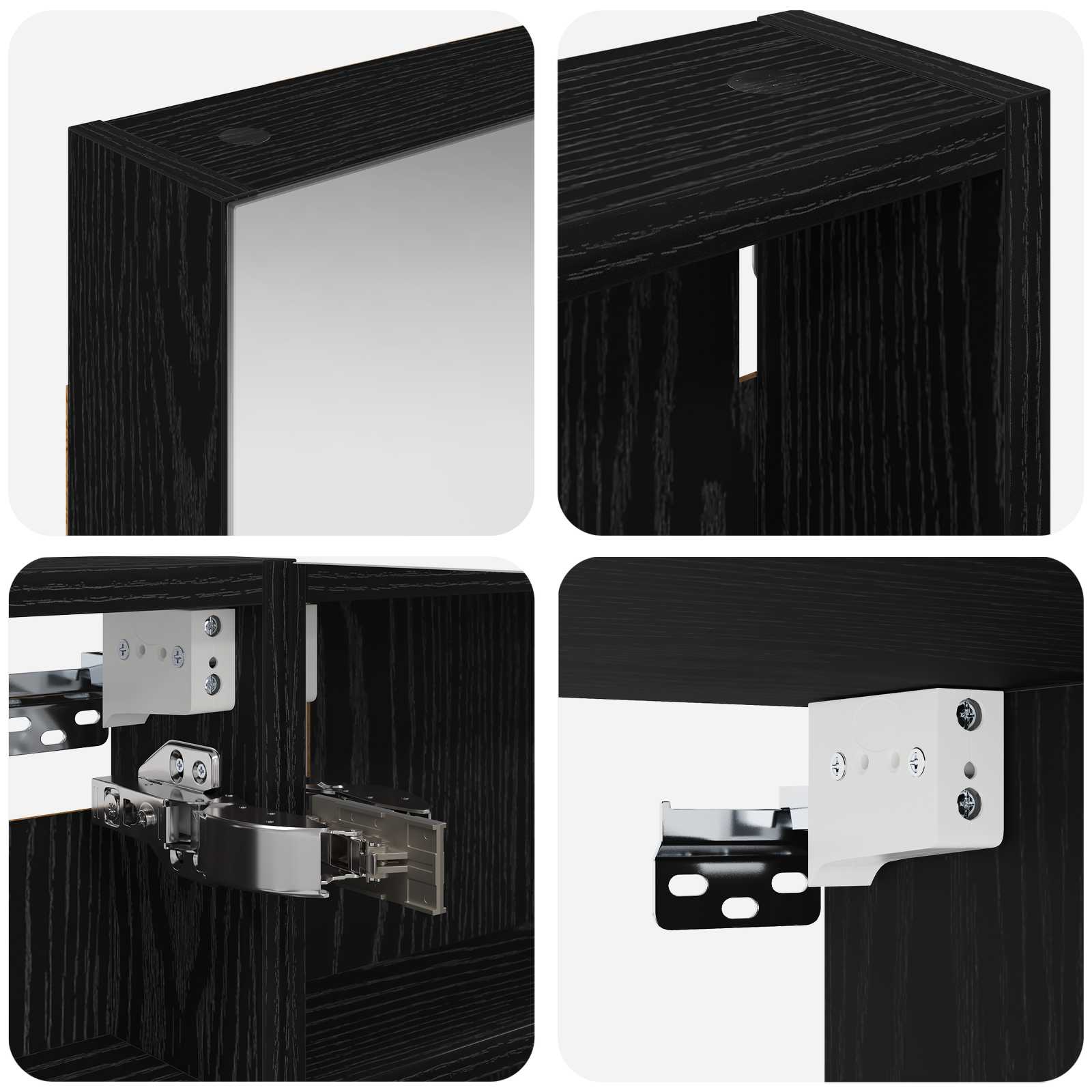 Ensemble de meubles de salle de bain 3 pièces 120 cm Chêne noir | Maison Vasque