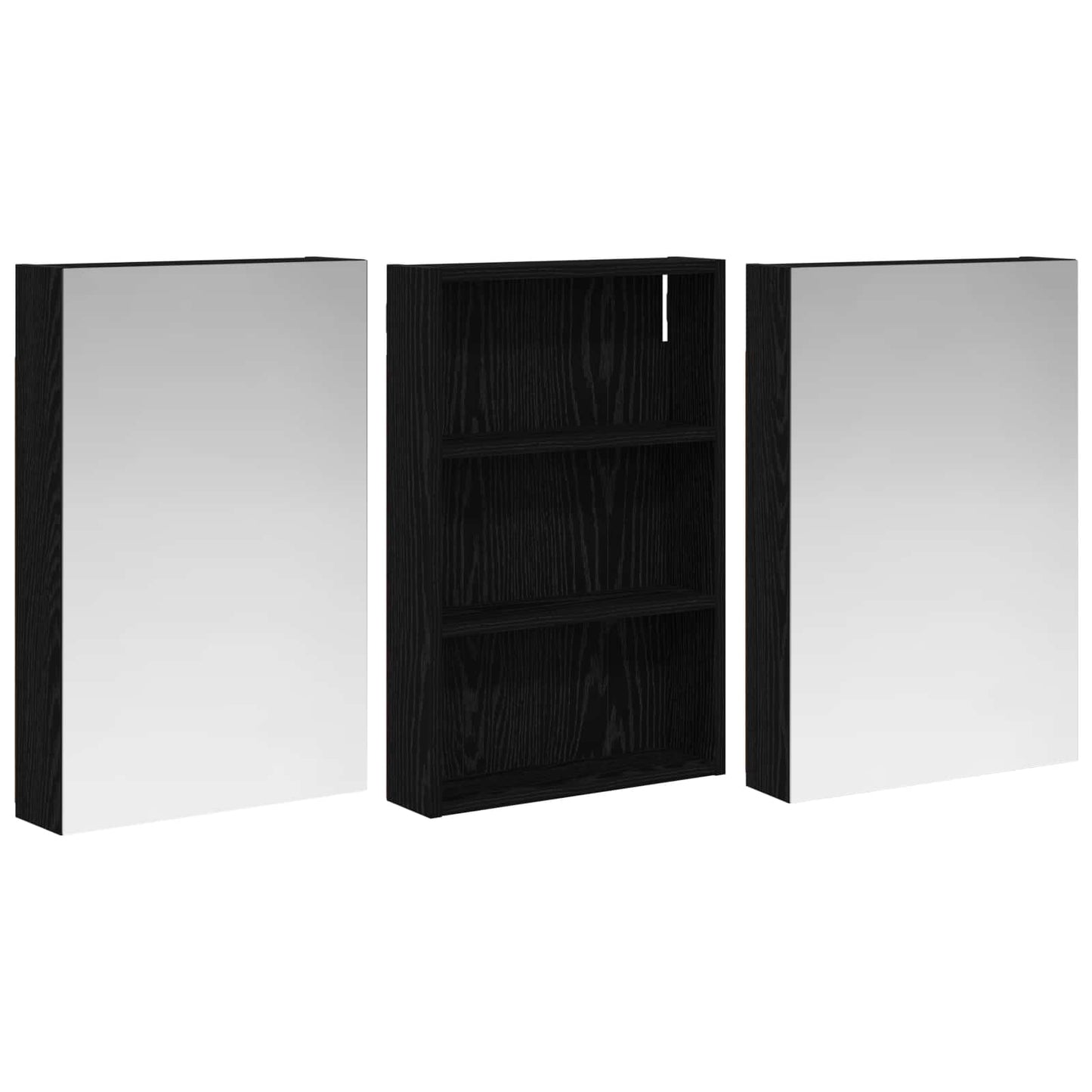 Ensemble de meubles de salle de bain 3 pièces 120 cm Chêne noir | Maison Vasque