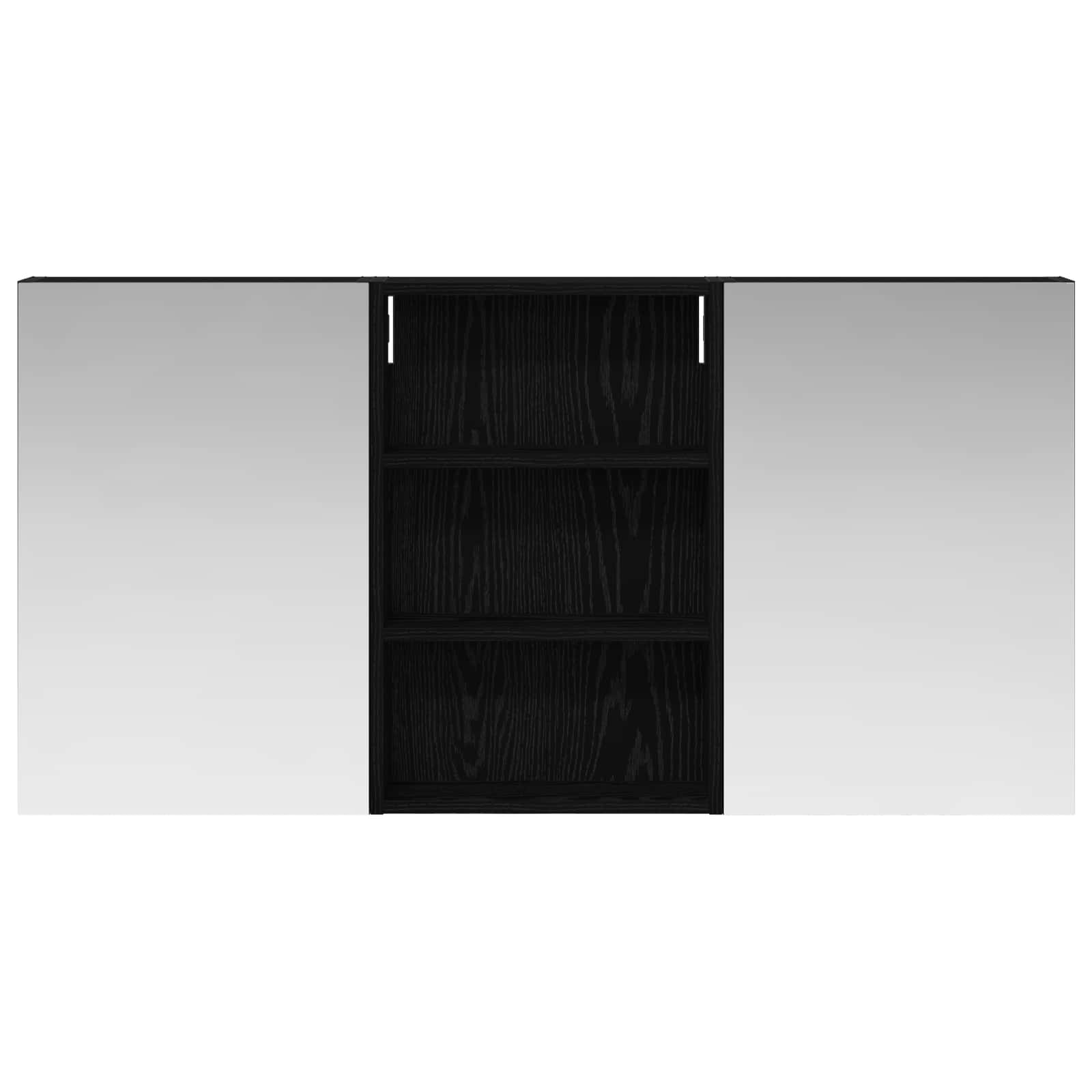 Ensemble de meubles de salle de bain 3 pièces 120 cm Chêne noir | Maison Vasque