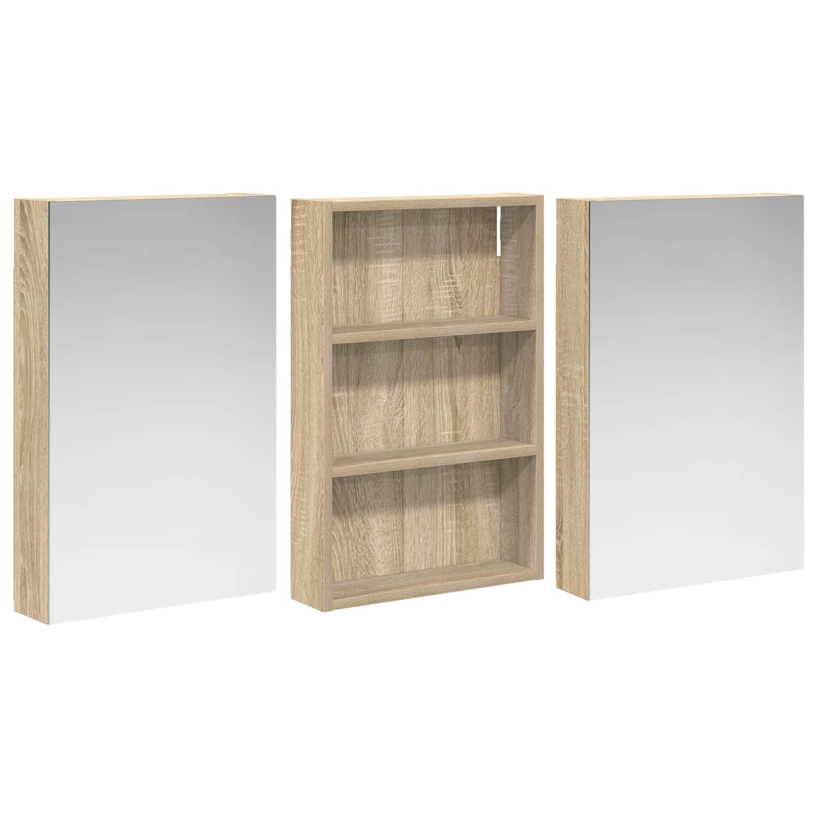 Ensemble de meubles de salle de bain 3 pièces 120 cm Chêne sonoma | Maison Vasque