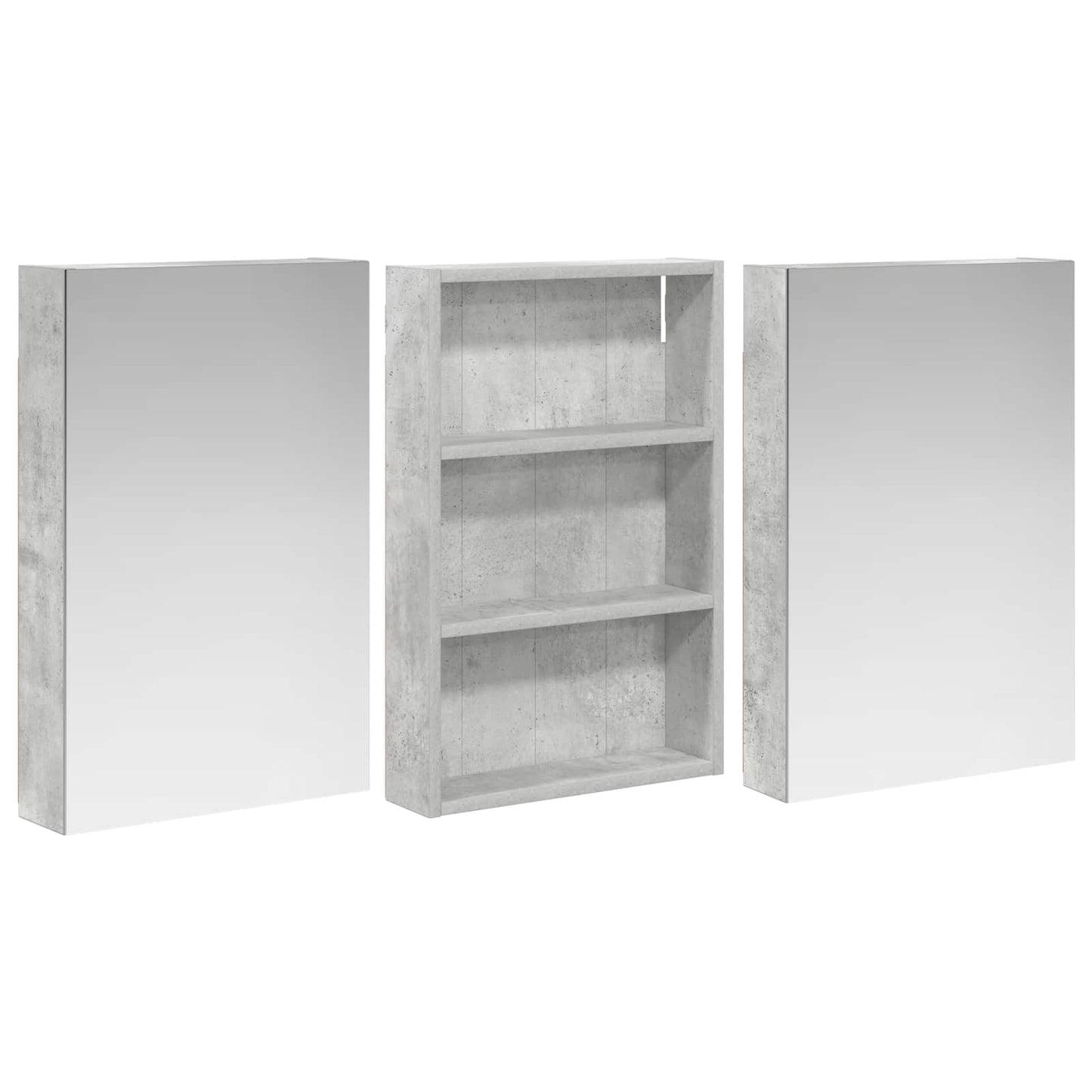 Ensemble de meubles de salle de bain 3 pièces 120 cm Gris béton | Maison Vasque