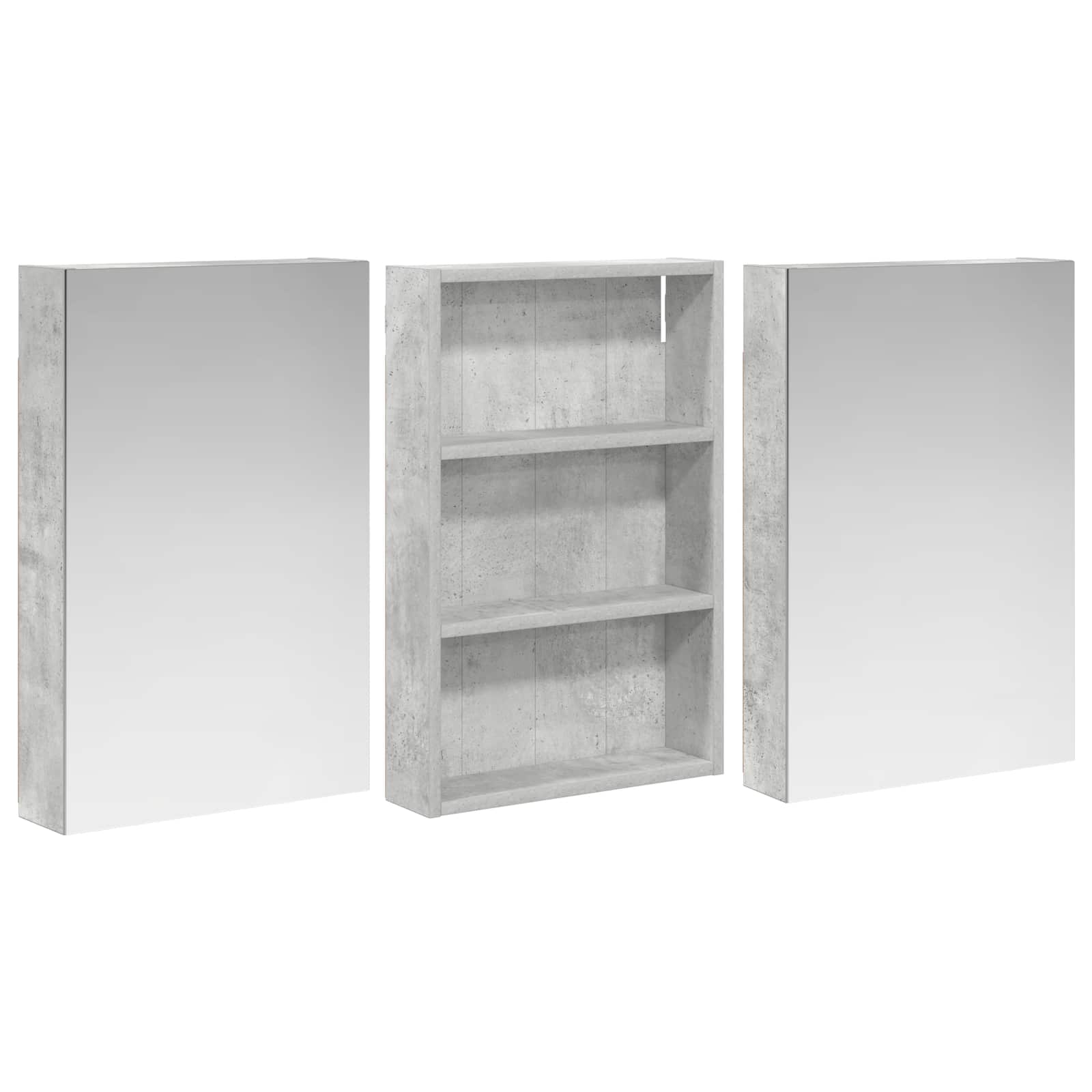 Ensemble de meubles de salle de bain 3 pièces 120 cm Gris béton | Maison Vasque