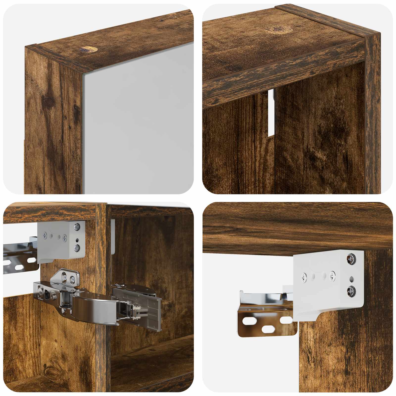 Ensemble de meubles de salle de bain 3 pièces 120 cm Chêne fumé | Maison Vasque