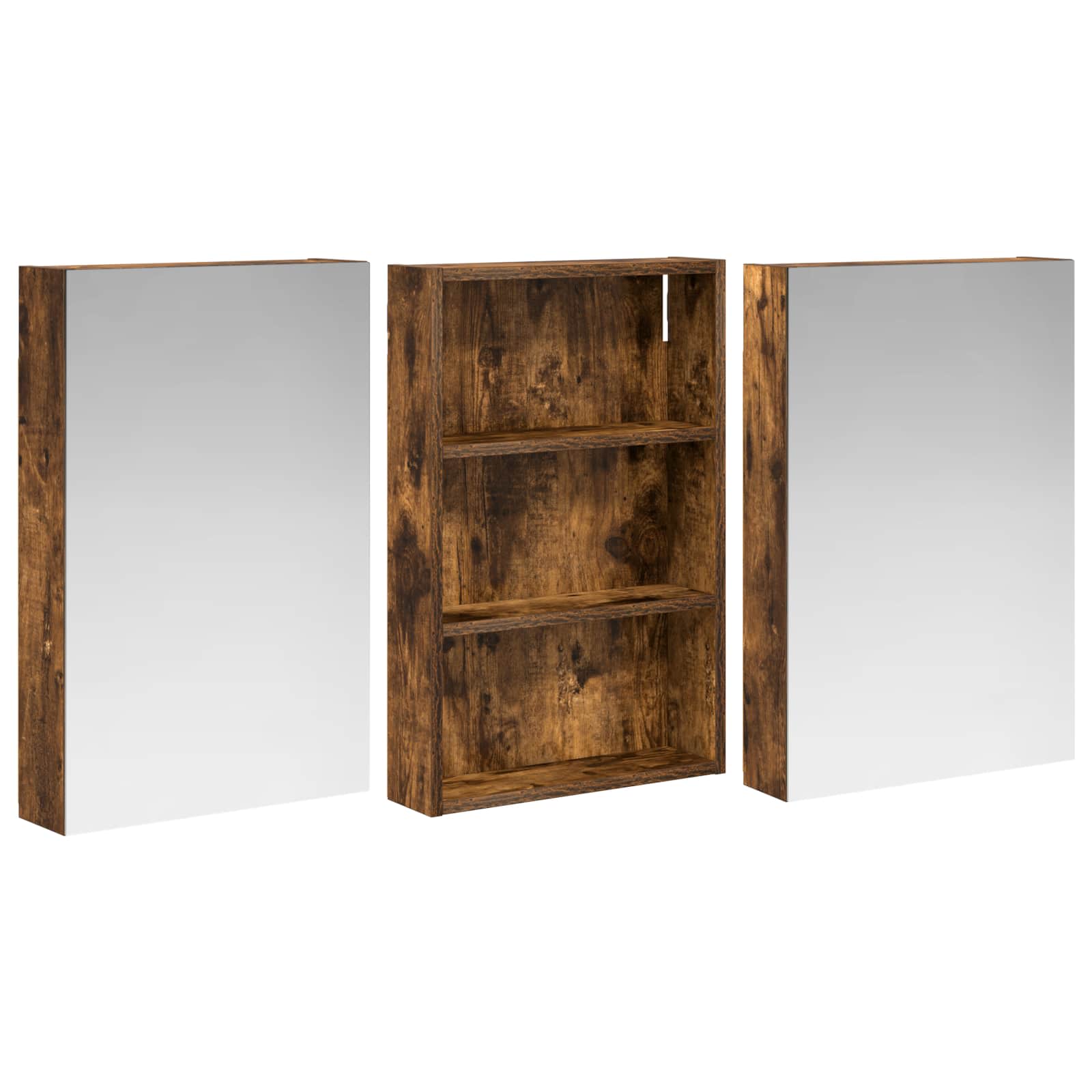 Ensemble de meubles de salle de bain 3 pièces 120 cm Chêne fumé | Maison Vasque