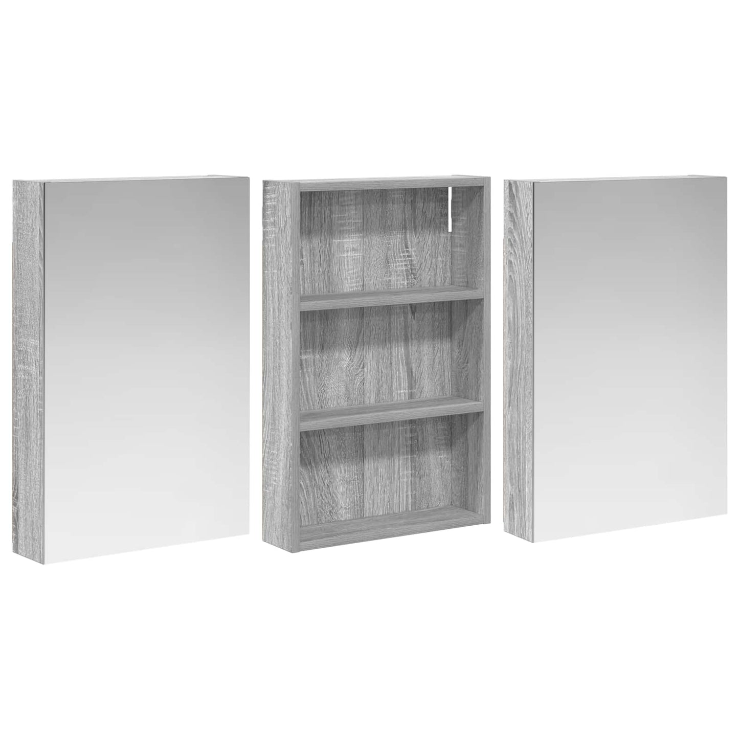 Ensemble de meubles de salle de bain 3 pièces 120 cm Sonoma gris | Maison Vasque