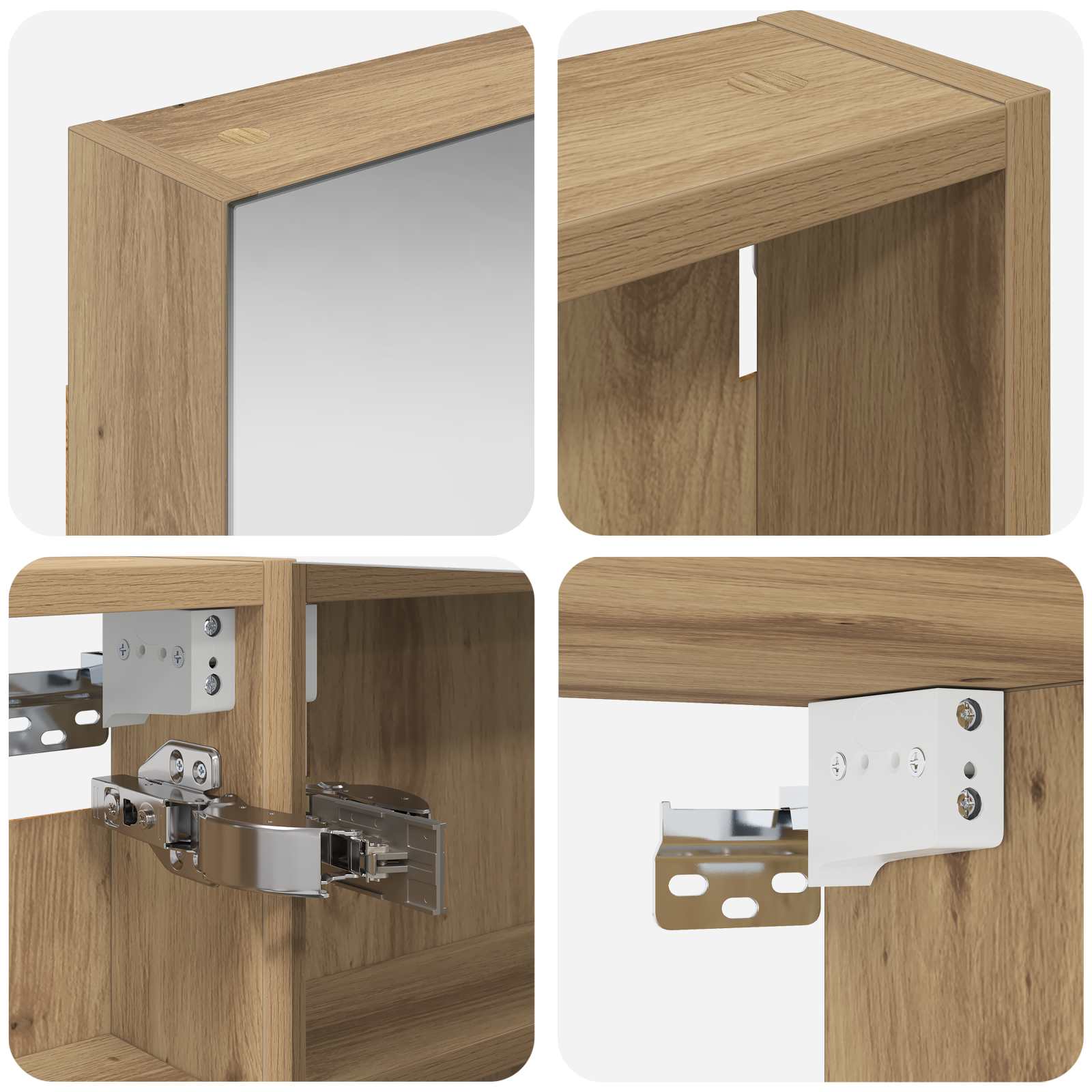Ensemble de meubles de salle de bain 3 pièces 120 cm chêne artisanal | Maison Vasque