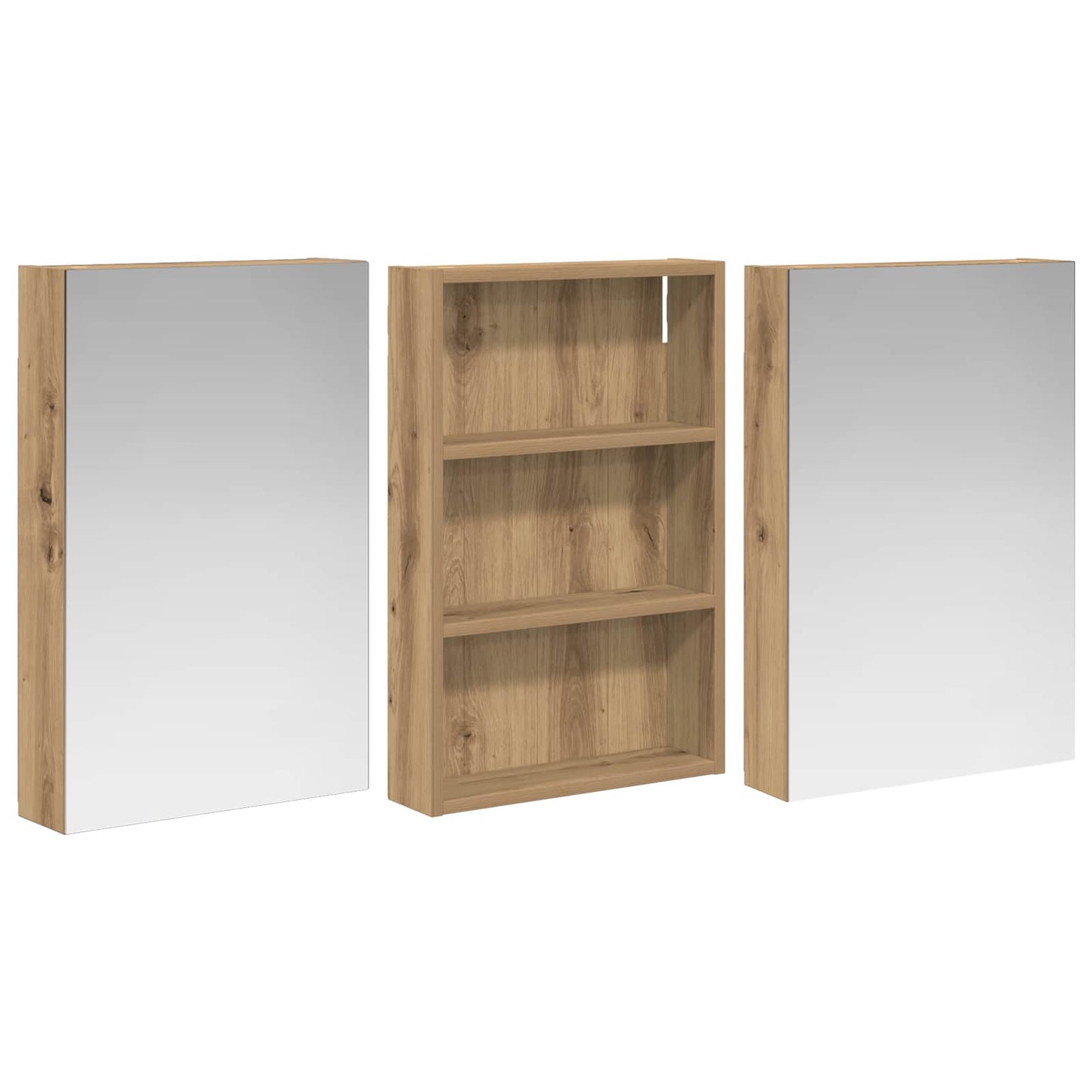 Ensemble de meubles de salle de bain 3 pièces 120 cm chêne artisanal | Maison Vasque