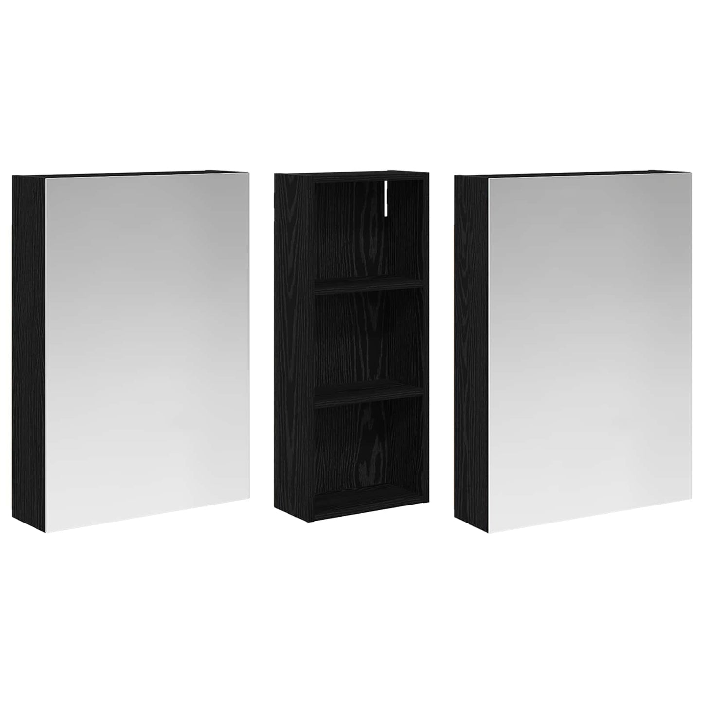 Ensemble de meubles de salle de bain 3 pièces 130 cm Chêne noir | Maison Vasque