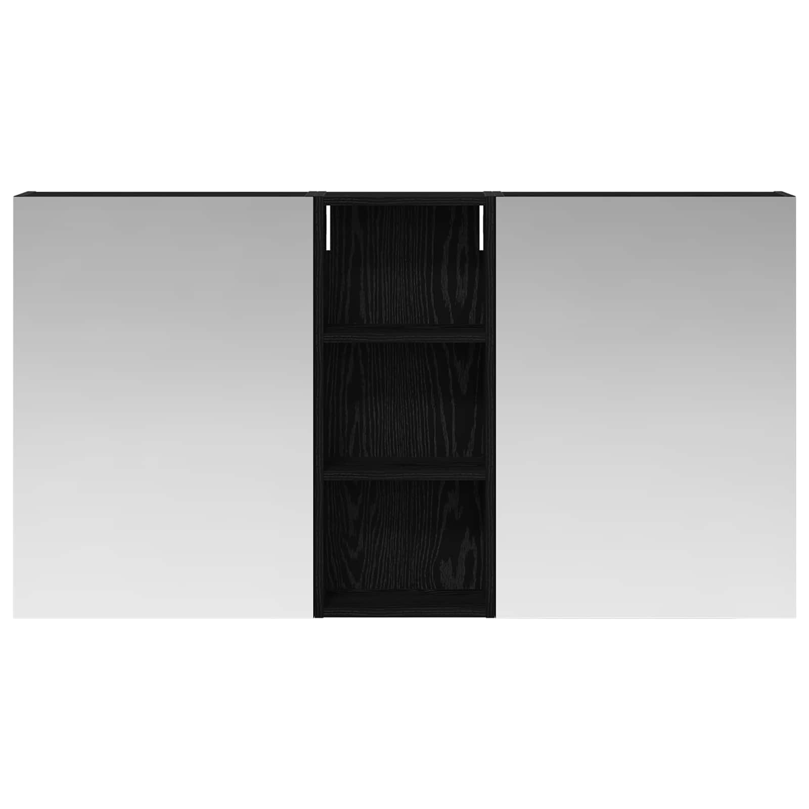 Ensemble de meubles de salle de bain 3 pièces 130 cm Chêne noir | Maison Vasque