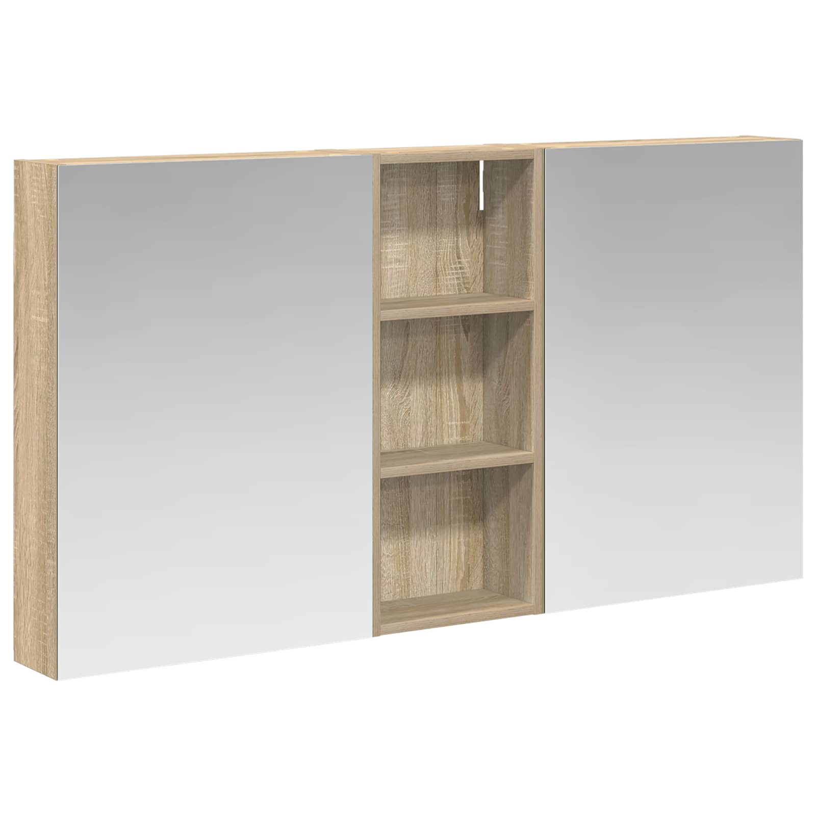 Ensemble de meubles de salle de bain 3 pièces 130 cm Chêne sonoma | Maison Vasque