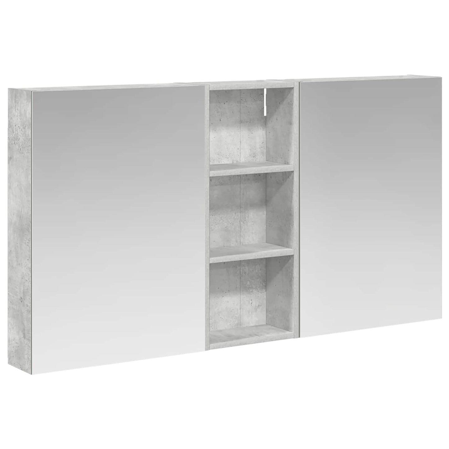 Ensemble de meubles de salle de bain 3 pièces 130 cm Gris béton | Maison Vasque