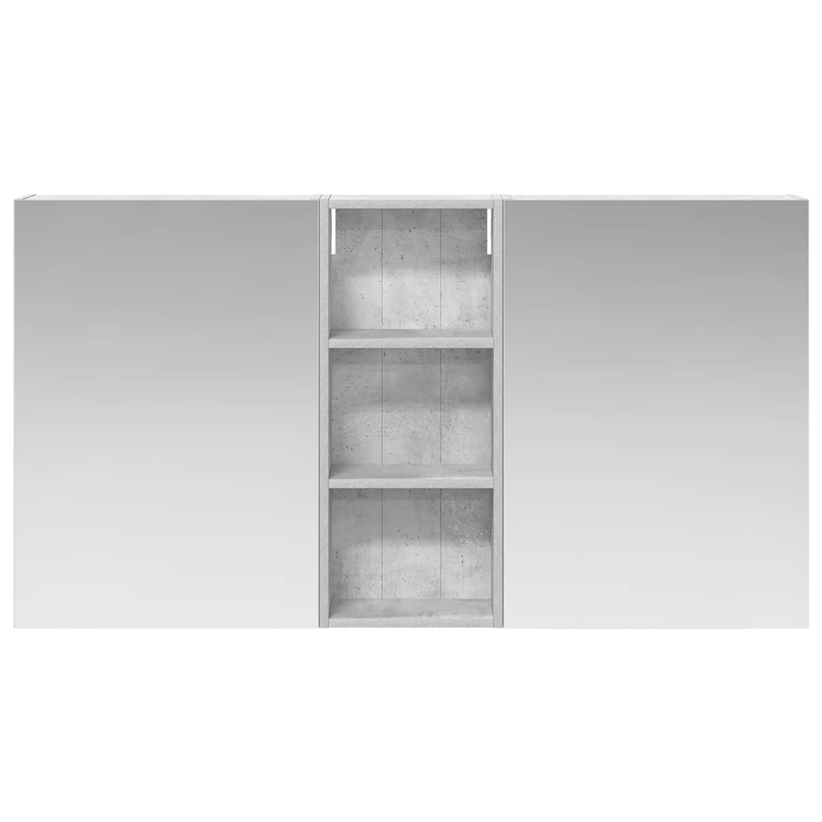 Ensemble de meubles de salle de bain 3 pièces 130 cm Gris béton | Maison Vasque