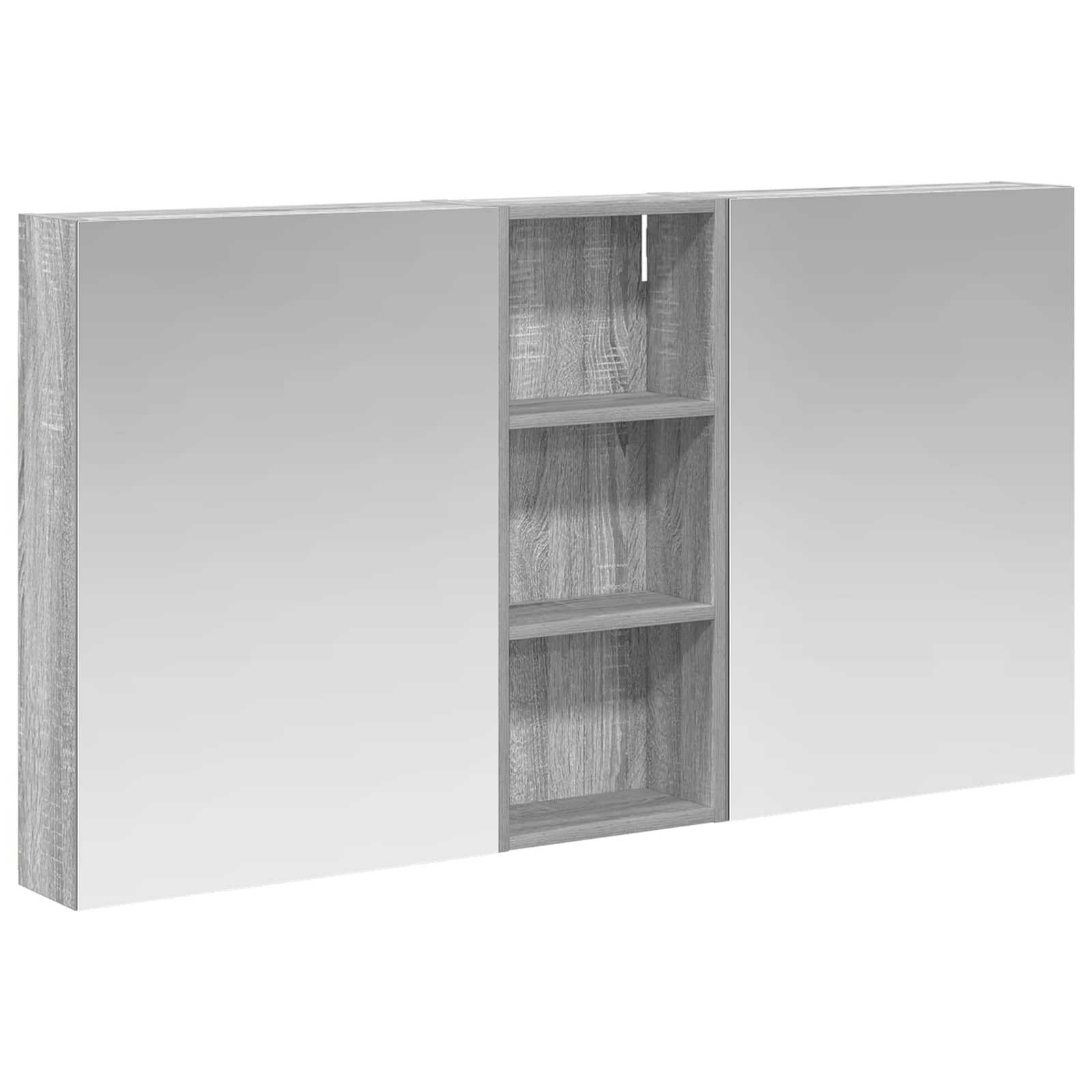 Ensemble de meubles de salle de bain 3 pièces 130 cm Sonoma gris | Maison Vasque