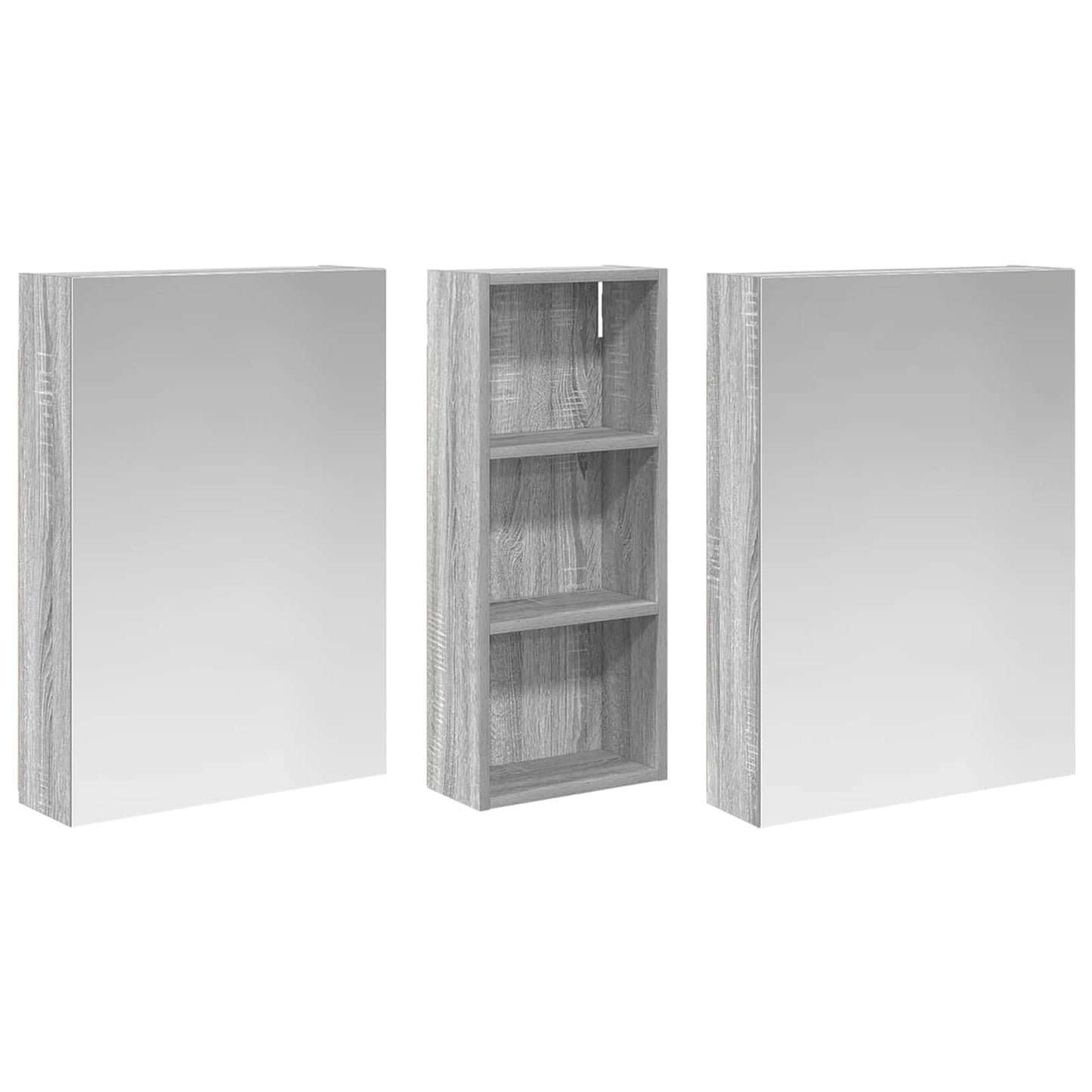 Ensemble de meubles de salle de bain 3 pièces 130 cm Sonoma gris | Maison Vasque