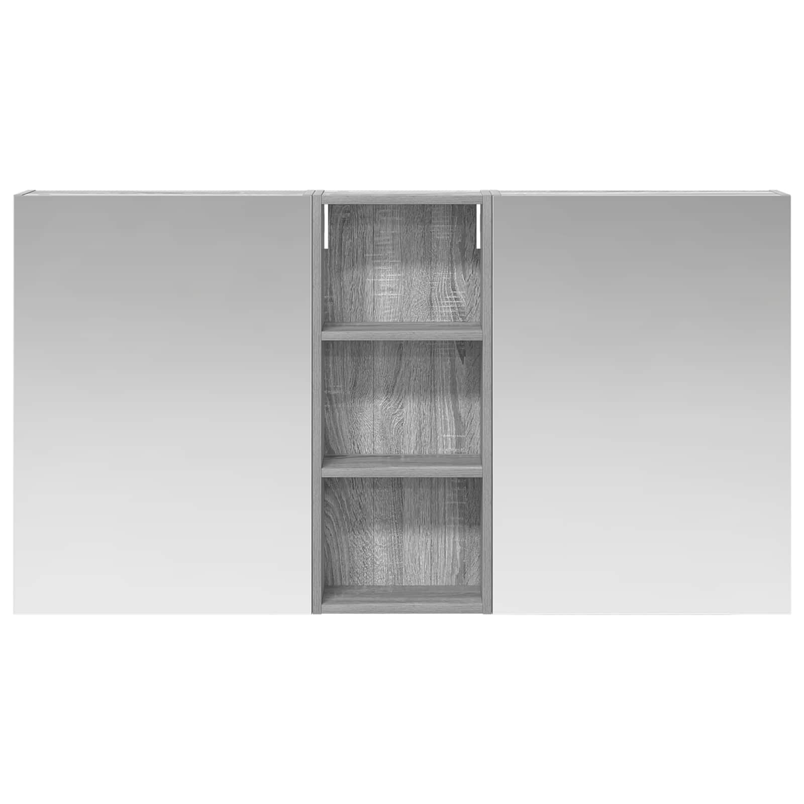 Ensemble de meubles de salle de bain 3 pièces 130 cm Sonoma gris | Maison Vasque
