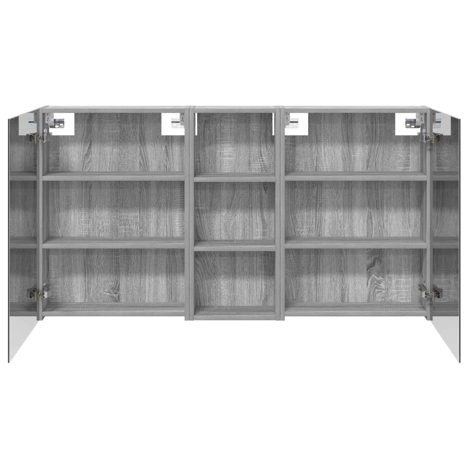 Ensemble de meubles de salle de bain 3 pièces 130 cm Sonoma gris | Maison Vasque
