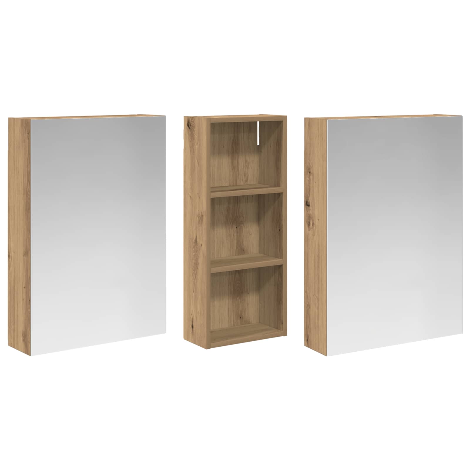 Ensemble de meubles de salle de bain 3 pièces 130 cm chêne artisanal | Maison Vasque