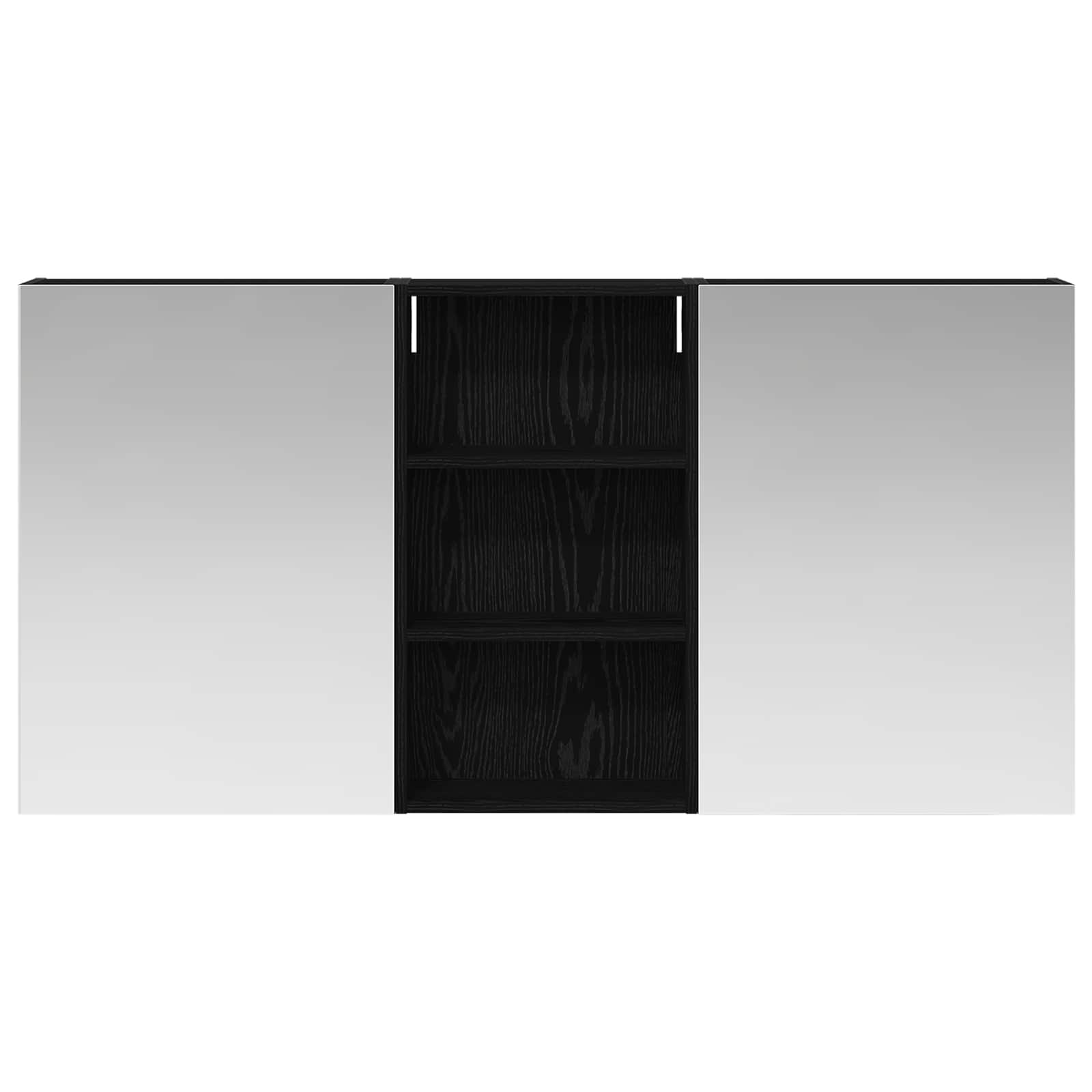 Ensemble de meubles de salle de bain 3 pièces 140 cm Chêne noir | Maison Vasque