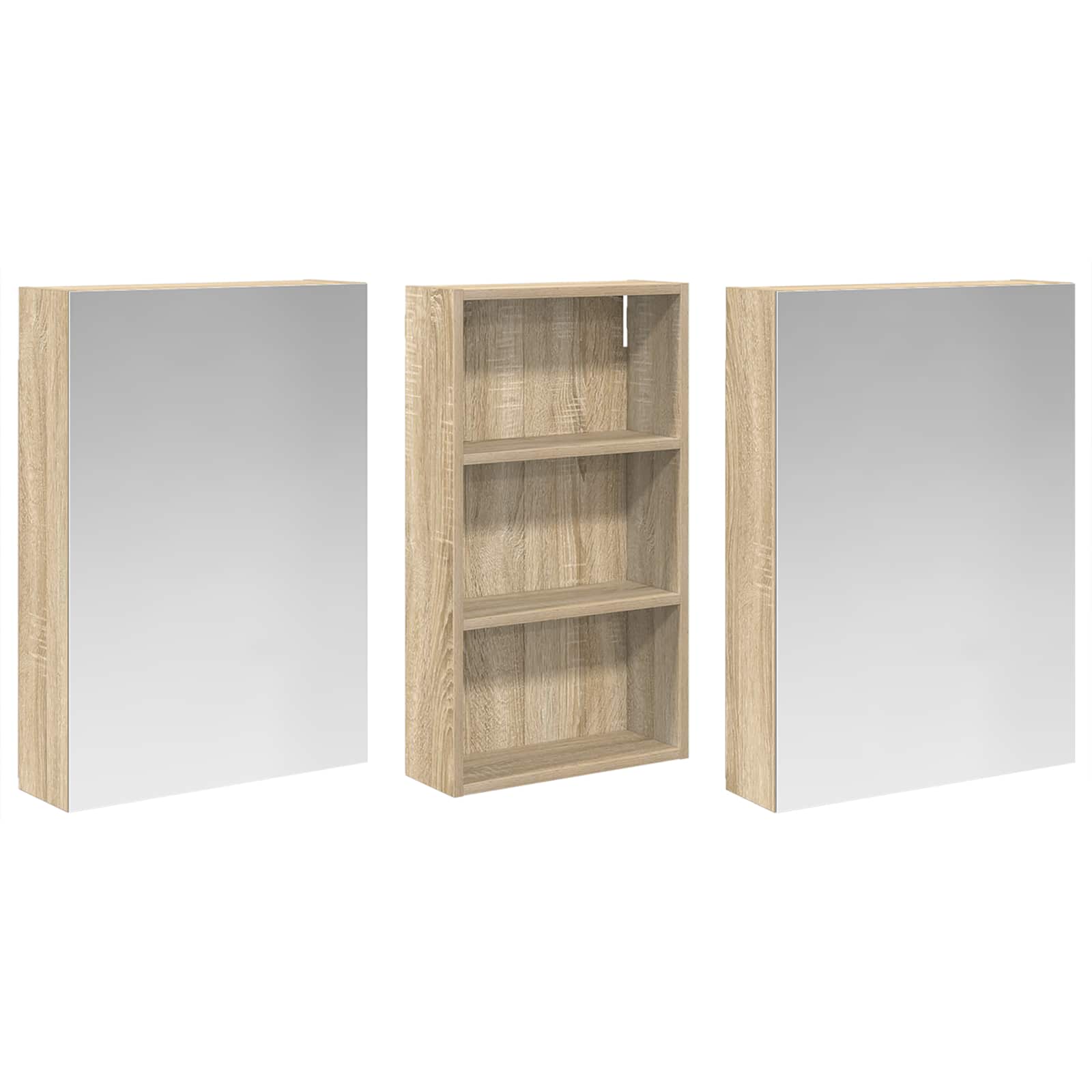Ensemble de meubles de salle de bain 3 pièces 140 cm Chêne sonoma | Maison Vasque