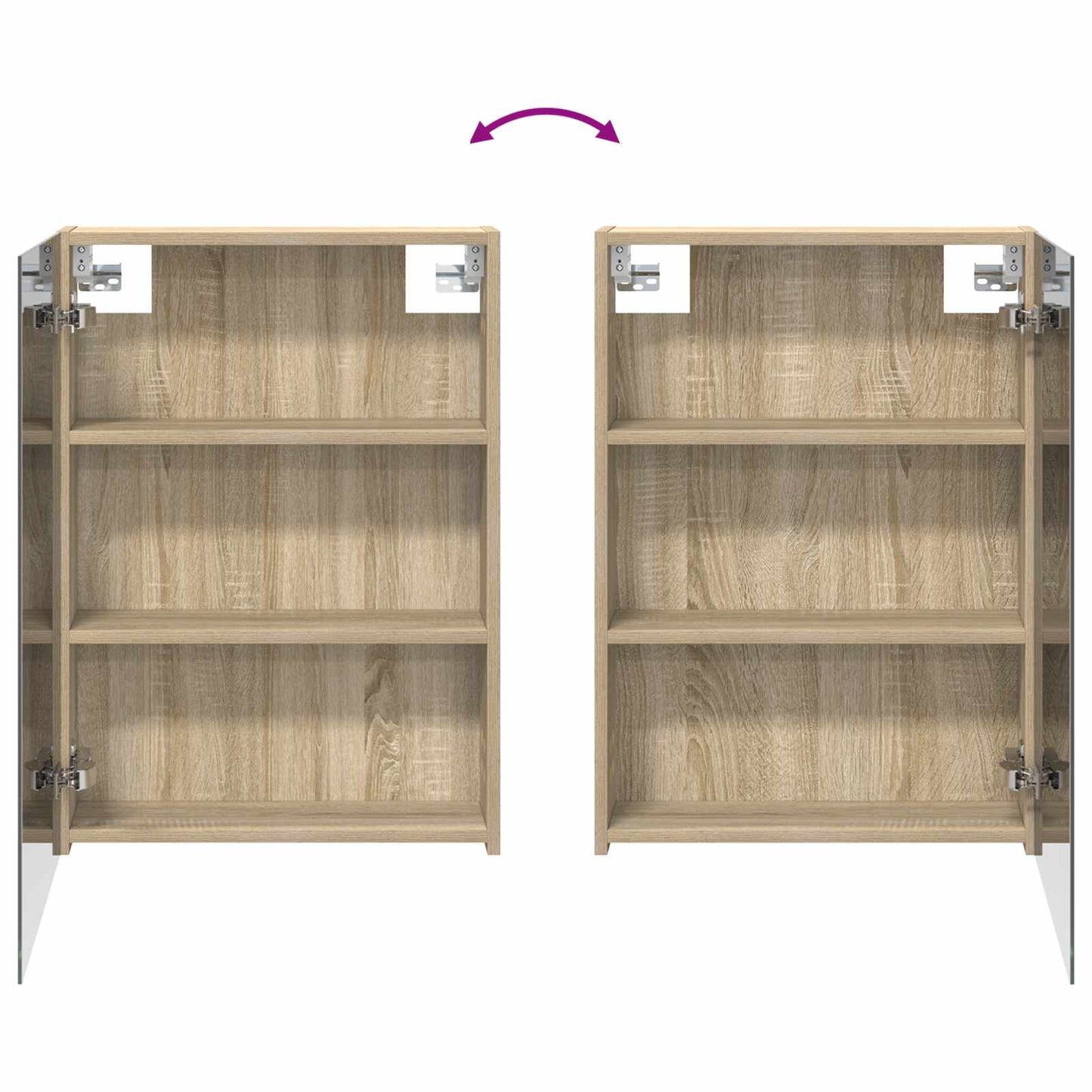 Ensemble de meubles de salle de bain 3 pièces 140 cm Chêne sonoma | Maison Vasque
