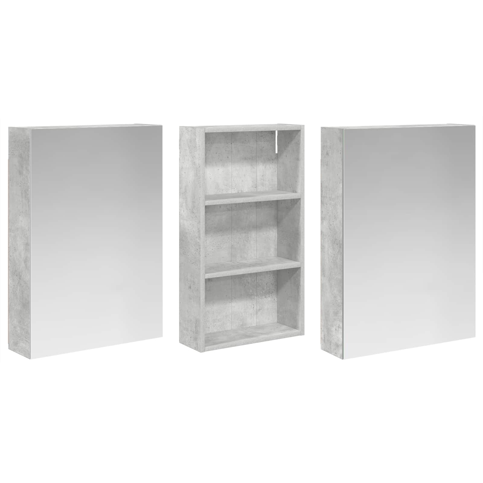 Ensemble de meubles de salle de bain 3 pièces 140 cm Gris béton | Maison Vasque