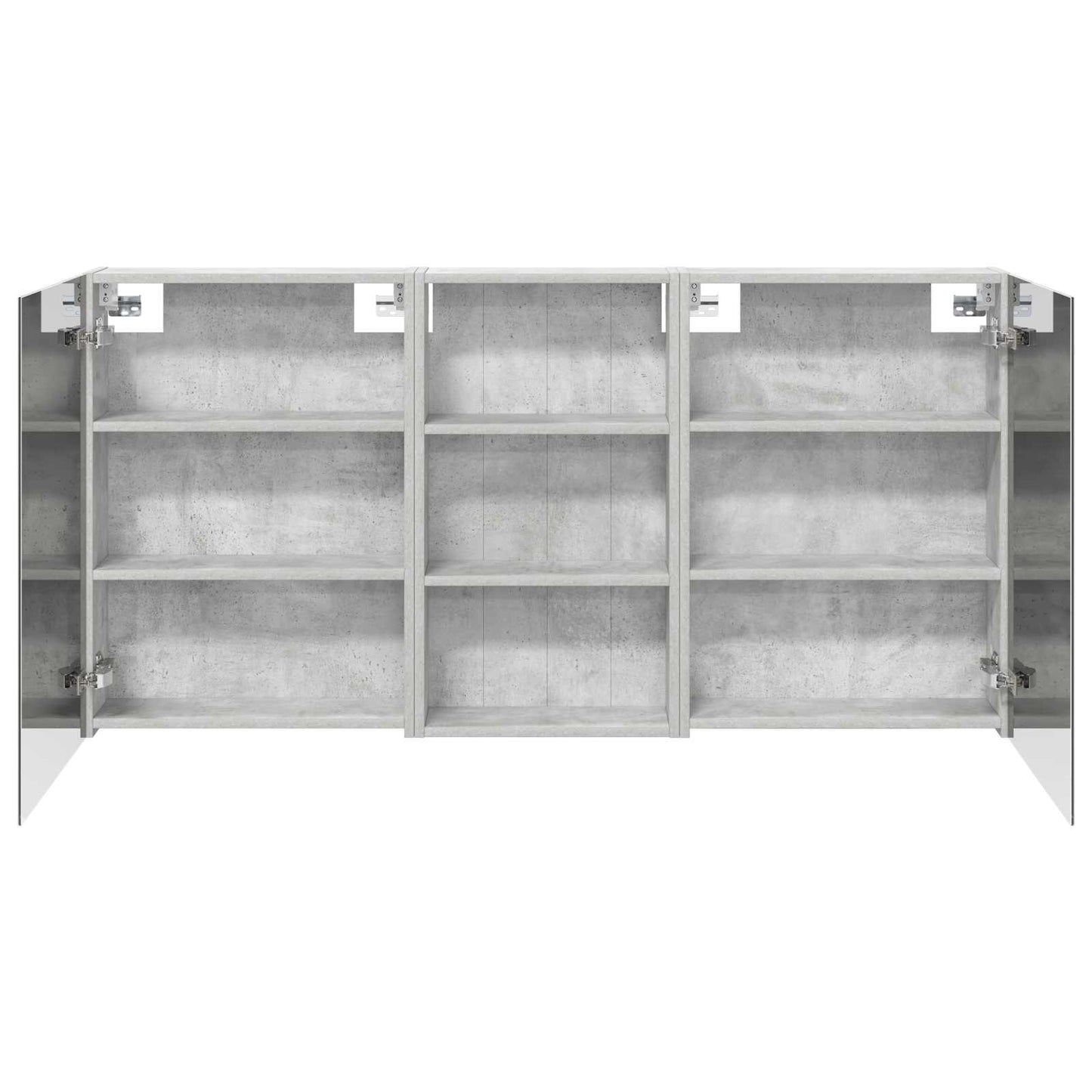 Ensemble de meubles de salle de bain 3 pièces 140 cm Gris béton | Maison Vasque