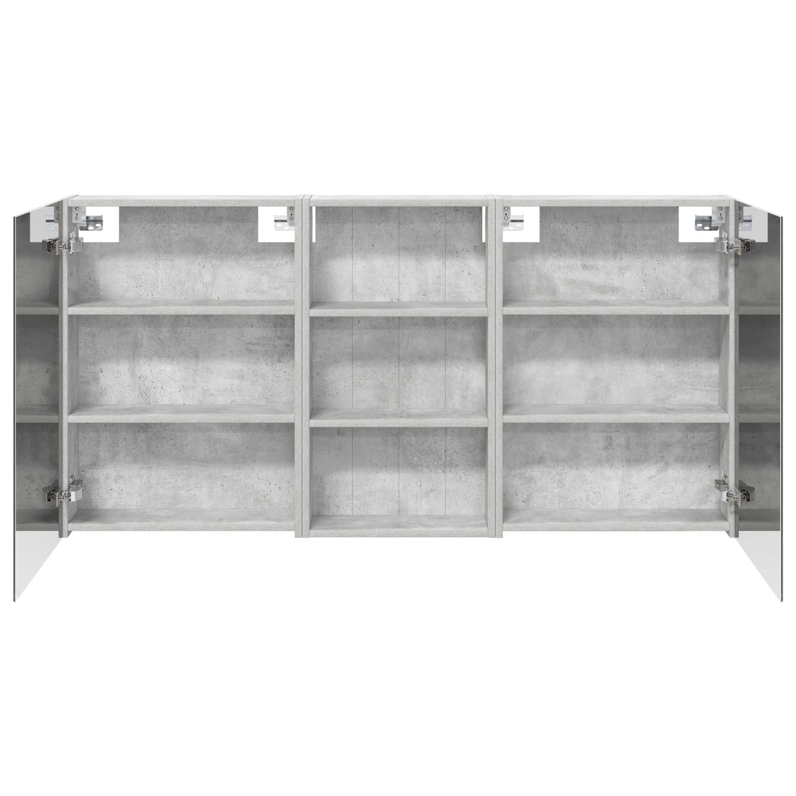 Ensemble de meubles de salle de bain 3 pièces 140 cm Gris béton | Maison Vasque