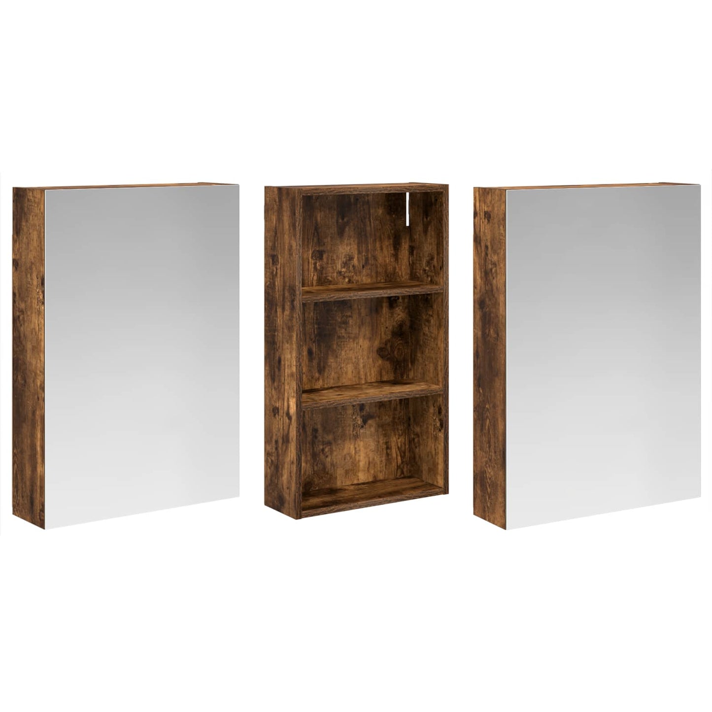Ensemble de meubles de salle de bain 3 pièces 140 cm Chêne fumé | Maison Vasque