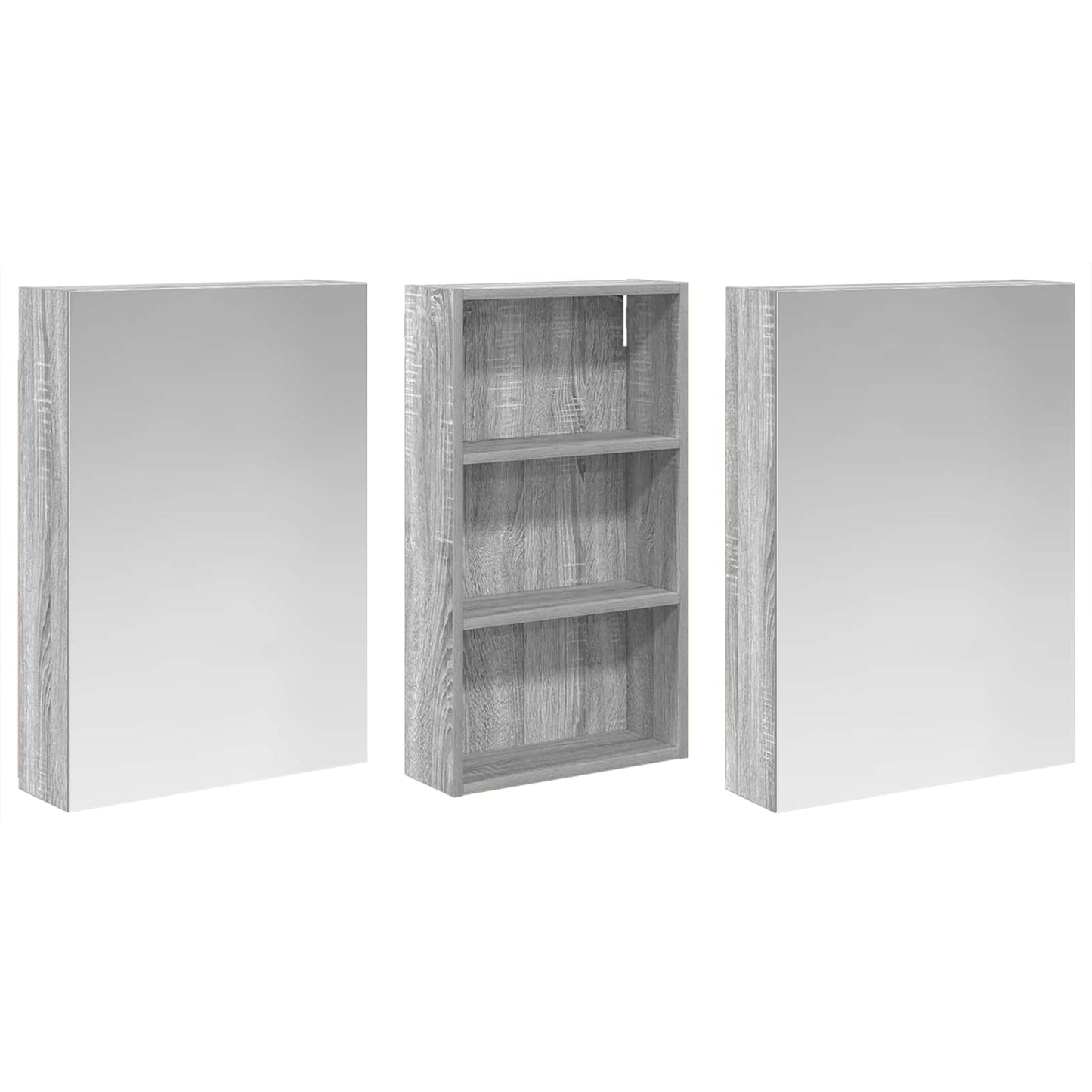 Ensemble de meubles de salle de bain 3 pièces 140 cm Sonoma gris | Maison Vasque